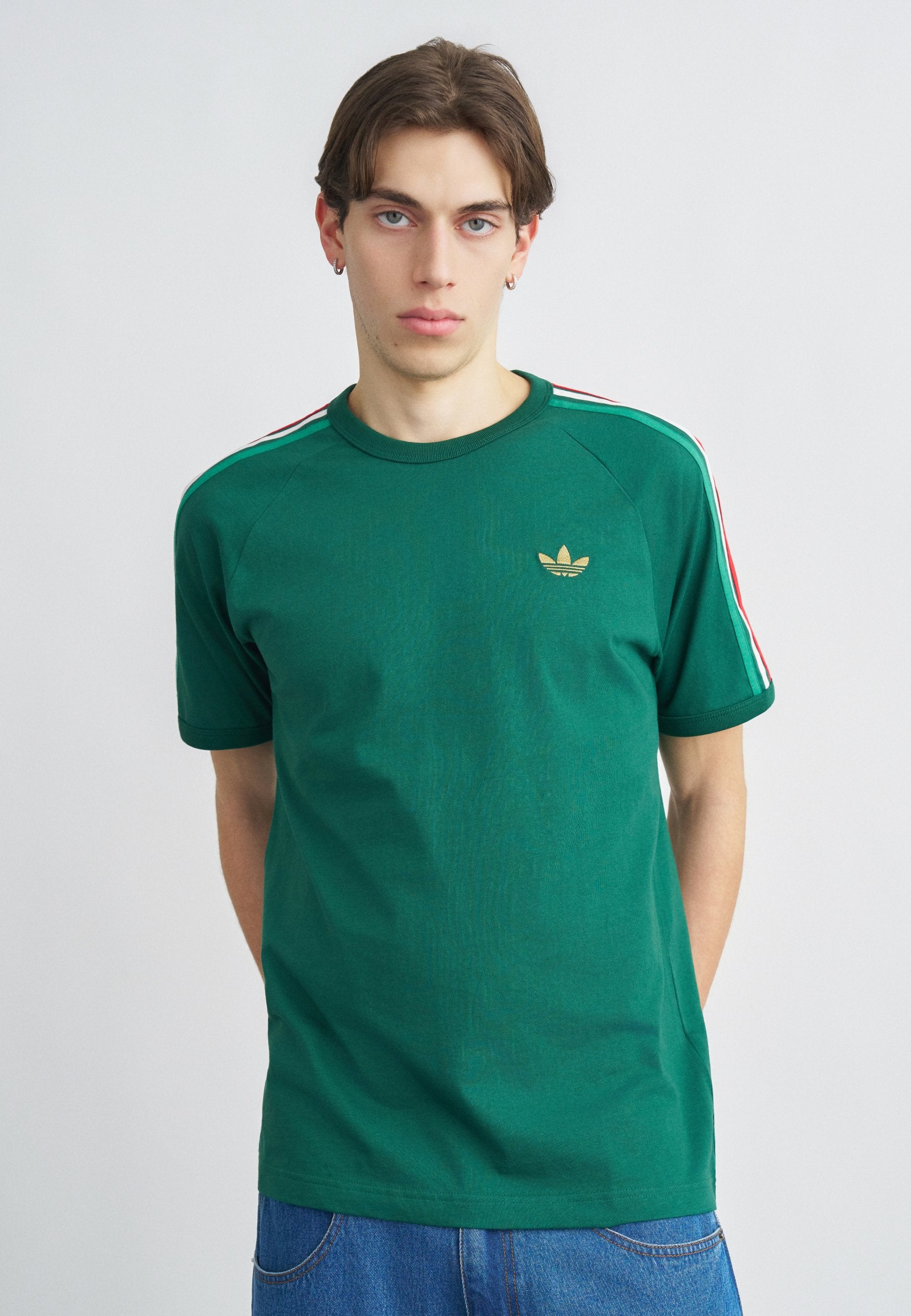 3S TEE - Print T-shirt - team dark green/bold green/white