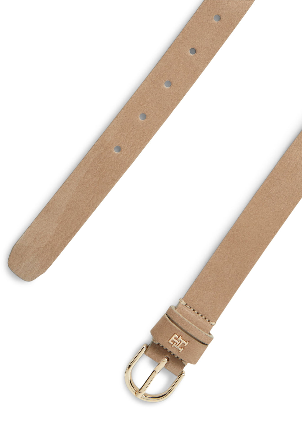 ESSENTIAL ROUNDED BUCKLE LEATHER BELT - Belt - clayed pebble
