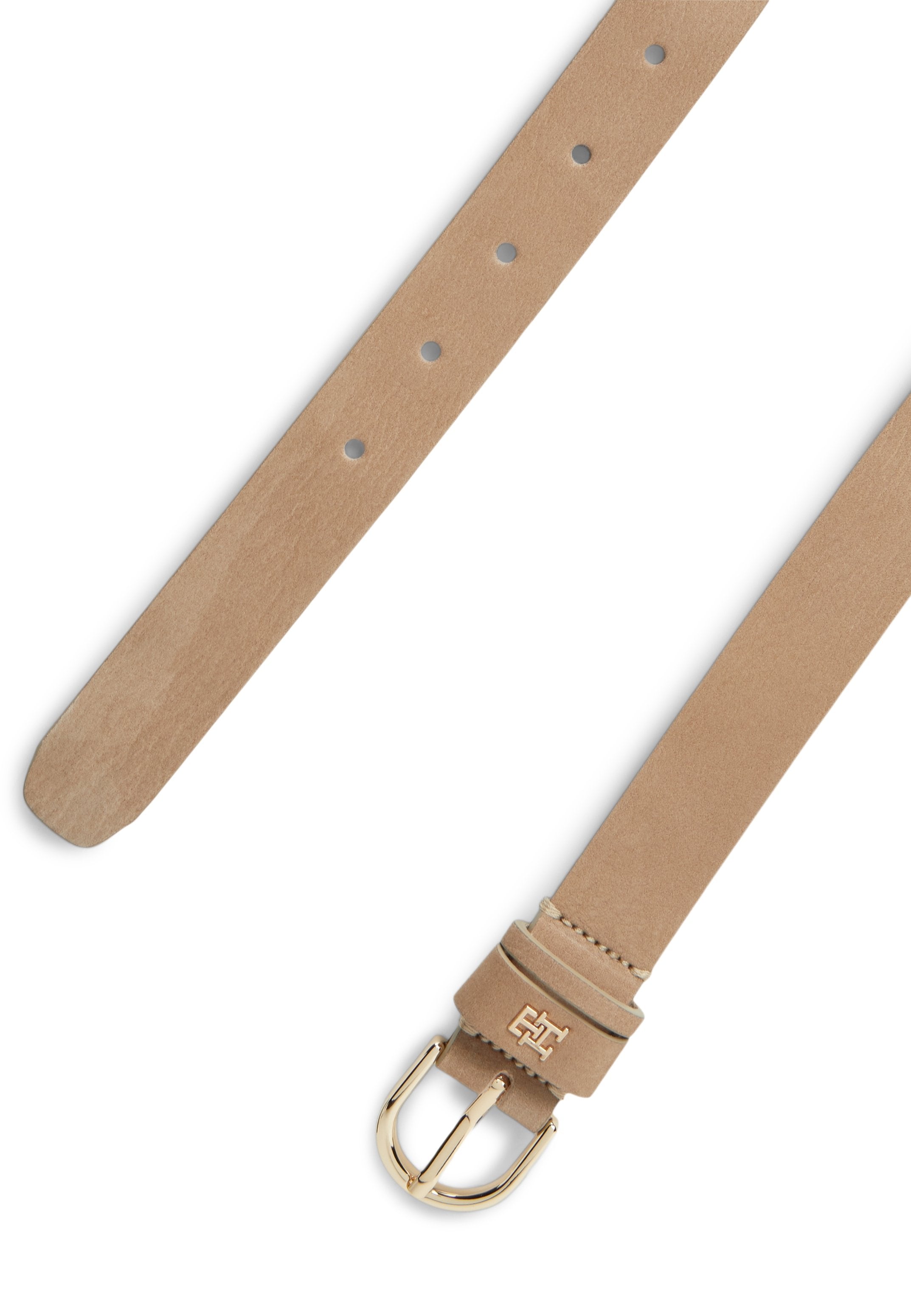 ESSENTIAL ROUNDED BUCKLE LEATHER BELT - Belt - clayed pebble
