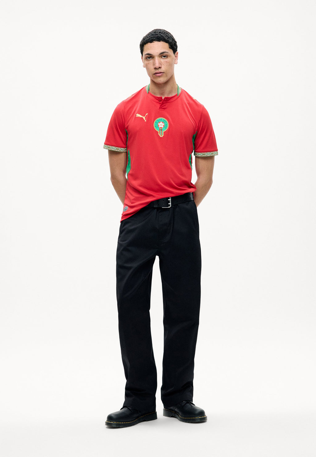 MOROCCO FRMF HOME REPLICA - Sports T-shirt - fast red/victory gold-coloured