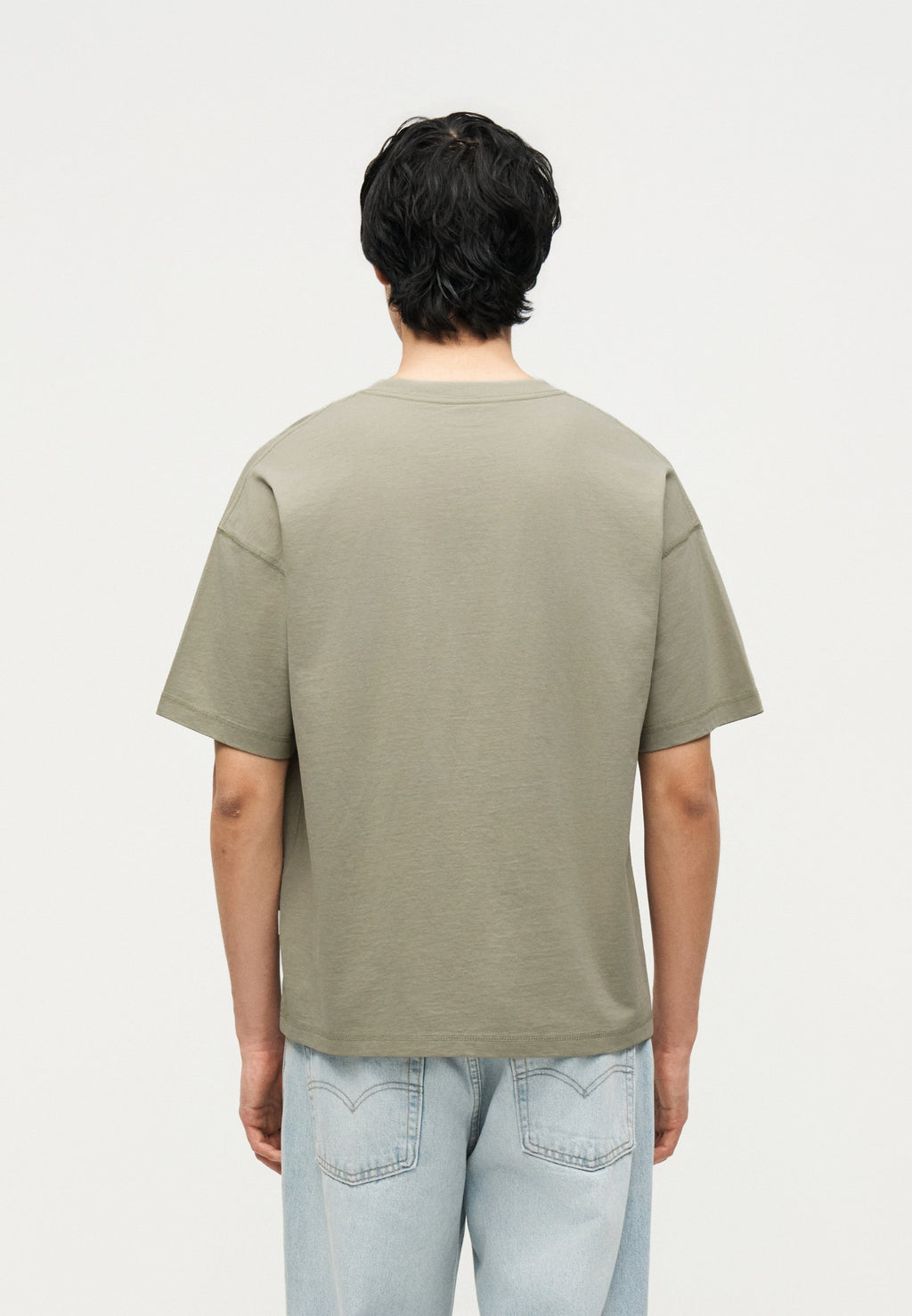 JORMENTON TYPO FRONT TEE CREW NECK - Print T-shirt - seagrass