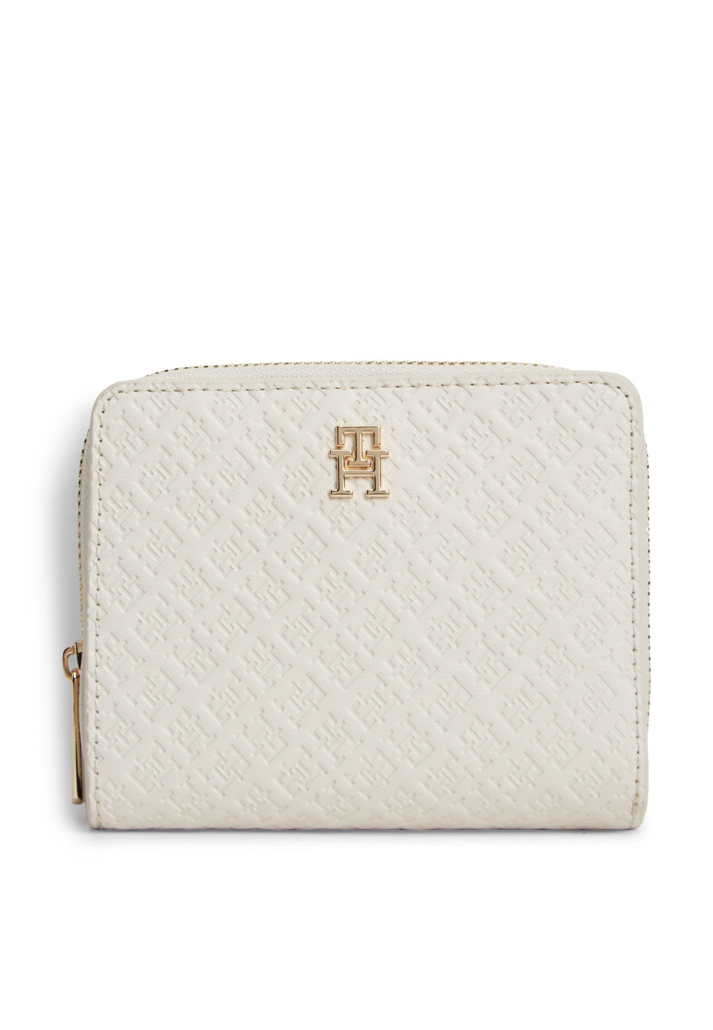 HILFIGER ICON DEBOSSED ZIP-AROUND FLAP WALLET - Wallet - soft cream