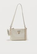 DEBOSSED MINI CROSSBODY UNISEX - Handbag - cream white