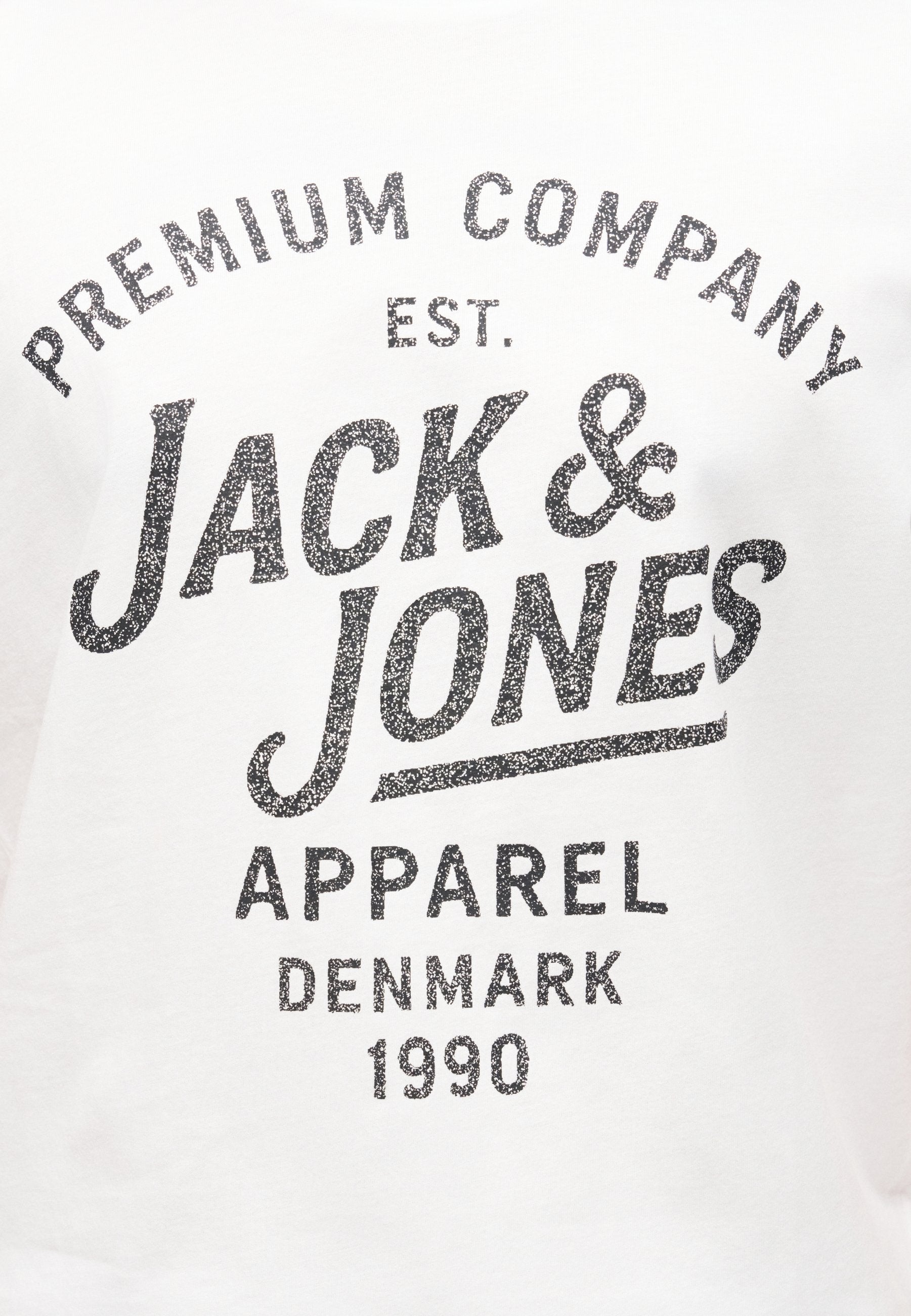JPRBLUZANE TEE 3 PACK  - Print T-shirt - humus/white/black