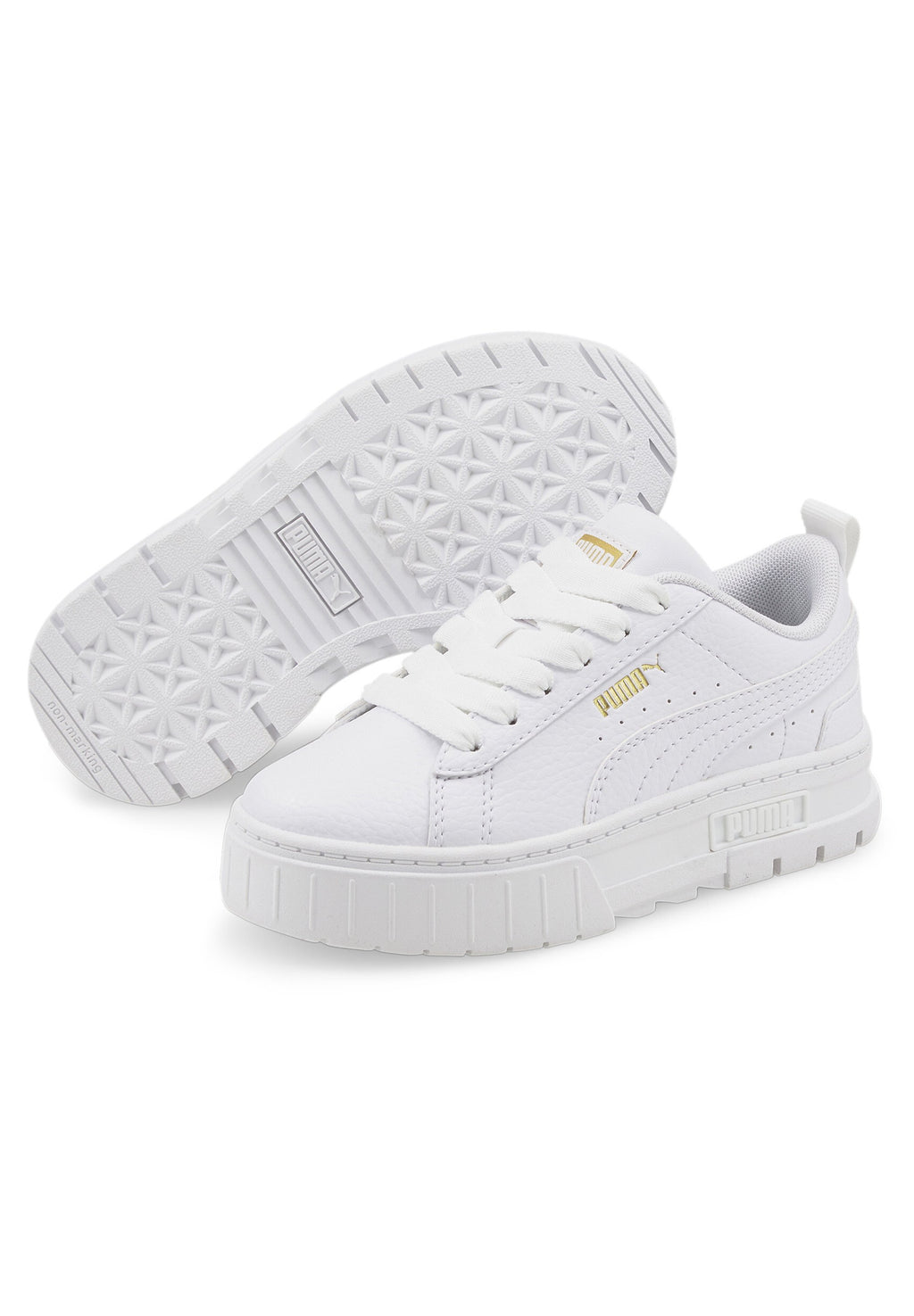 MAYZE UNISEX - Trainers - puma white/puma team gold