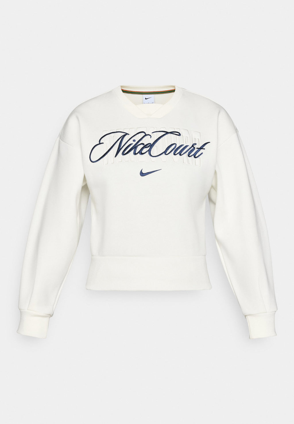 NIKECOURT - Sweatshirt - kirli beyaz/lacivert