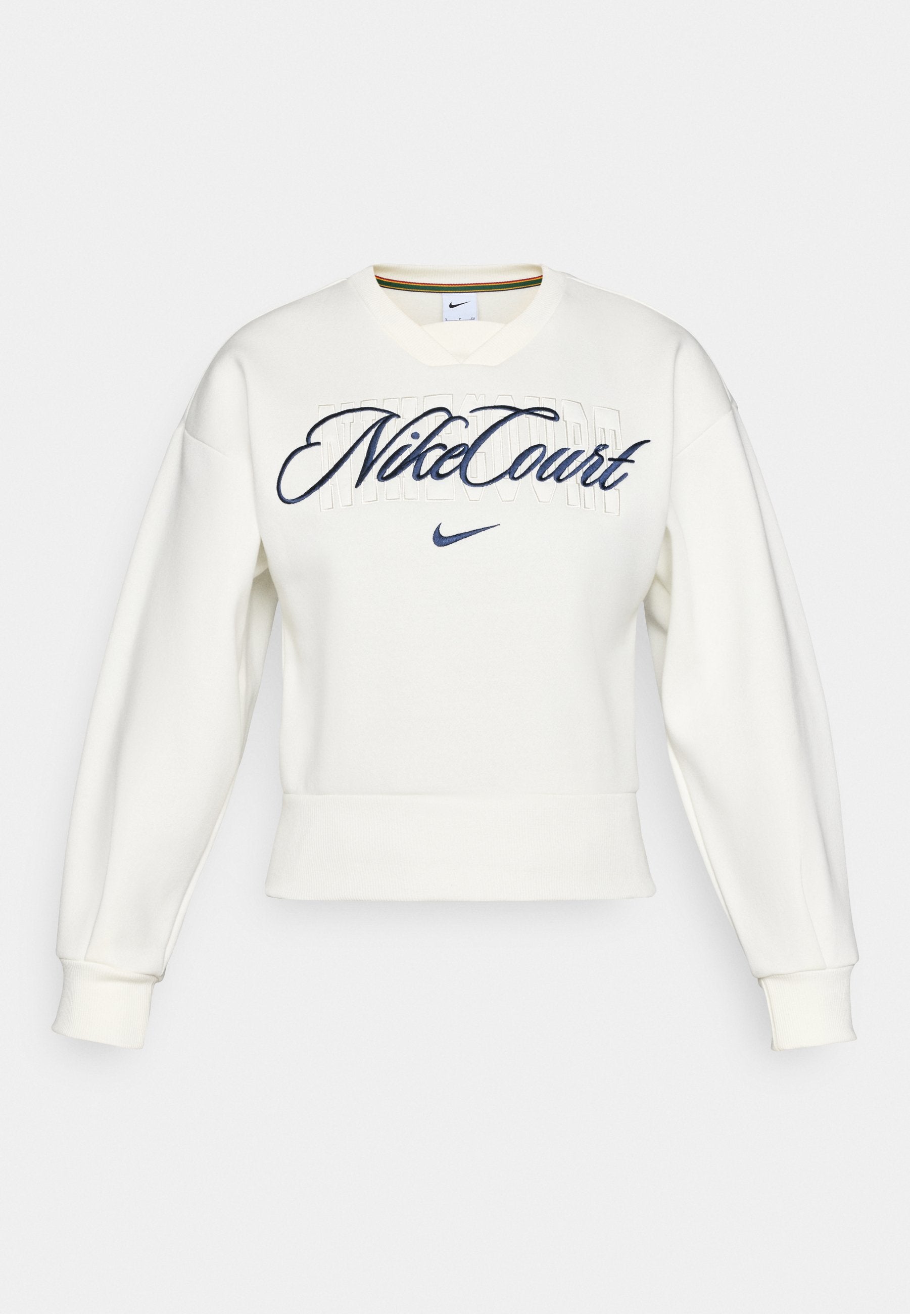 NIKECOURT - Sweatshirt - kirli beyaz/lacivert