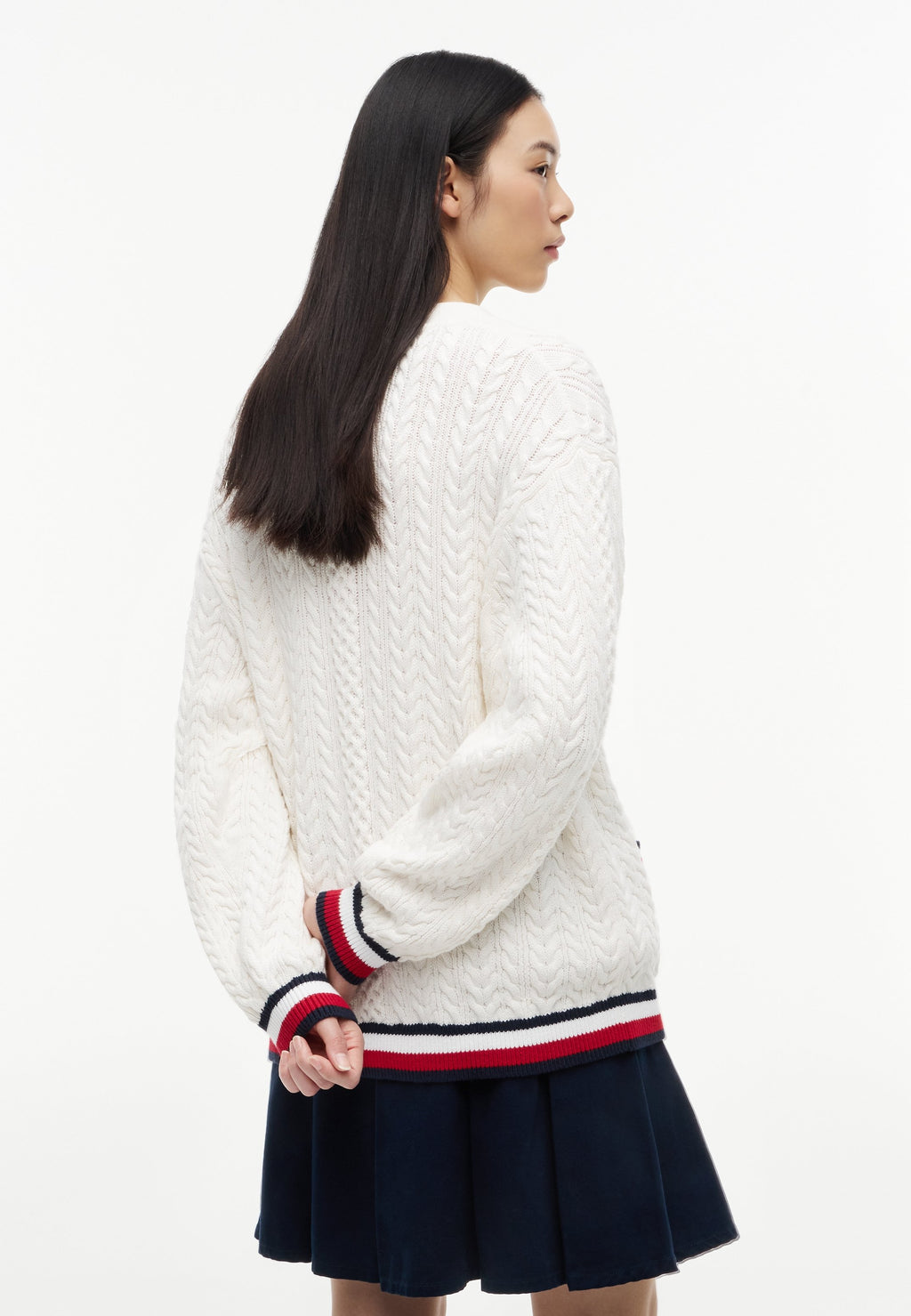 TIPPING CARDIGAN - Cardigan - ancient white
