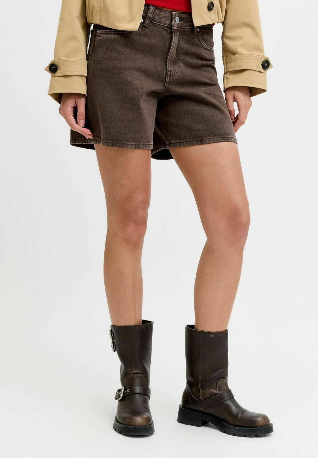 Denim JXSEVILLE Denim - Denim shorts - chocolate brown