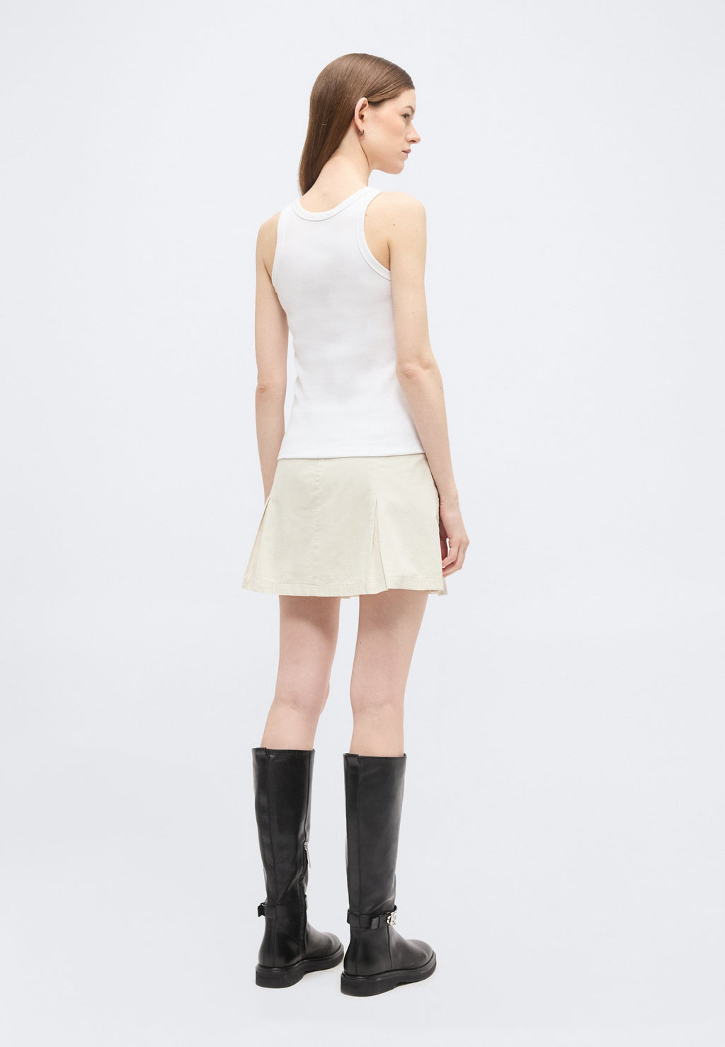 CONTOUR 2X2 RIB GRAPHIC TANK - Top - bright white