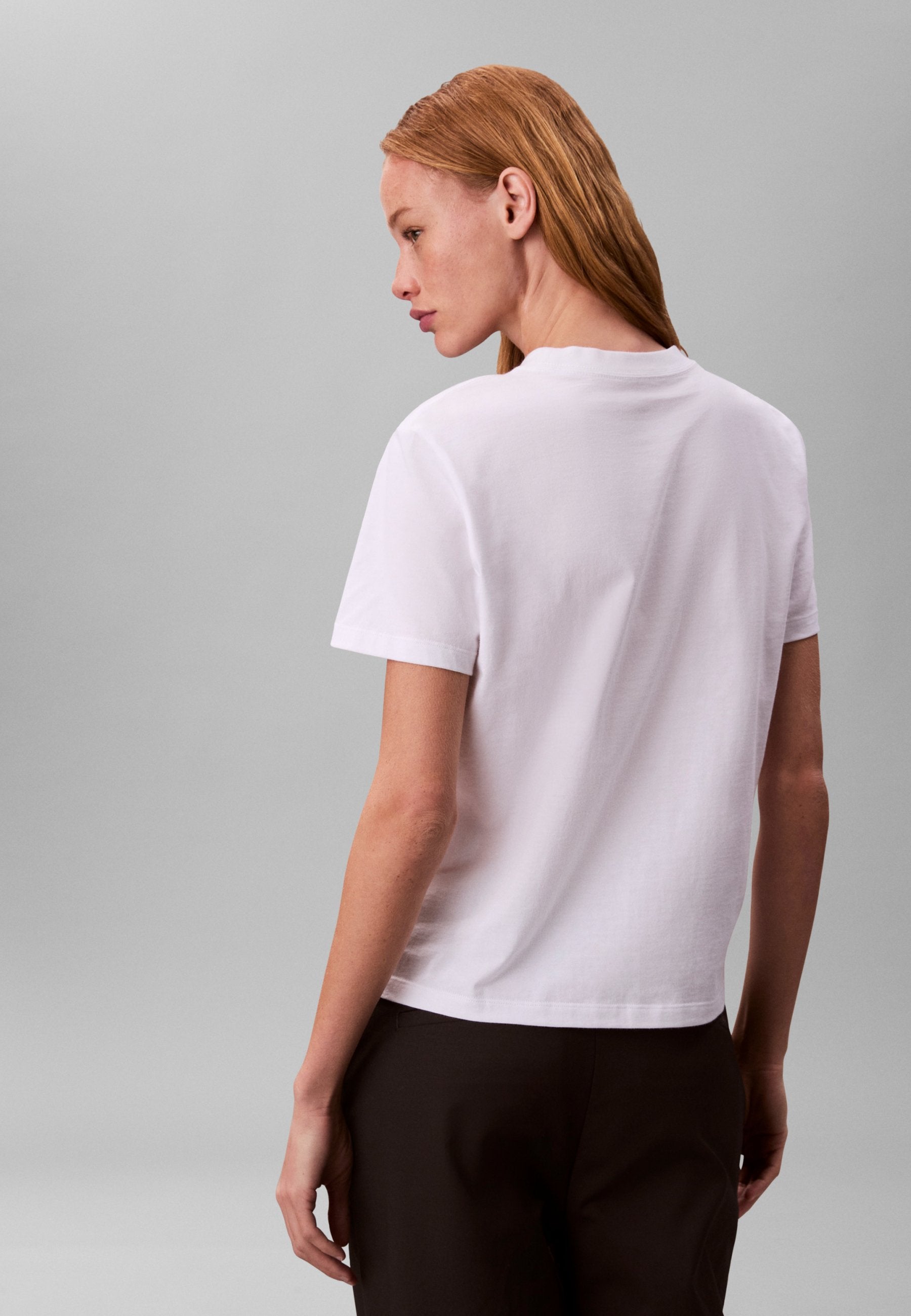 SS CLASSIC FOIL MONOLOGO TEE - Print T-shirt - brilliant white
