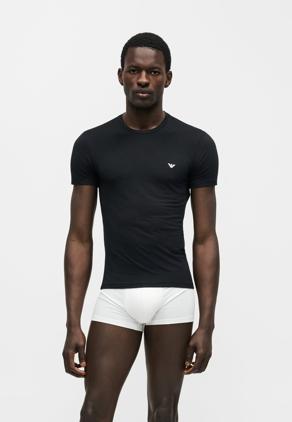 CREW NECK 2 PACK - Undershirt - black/white