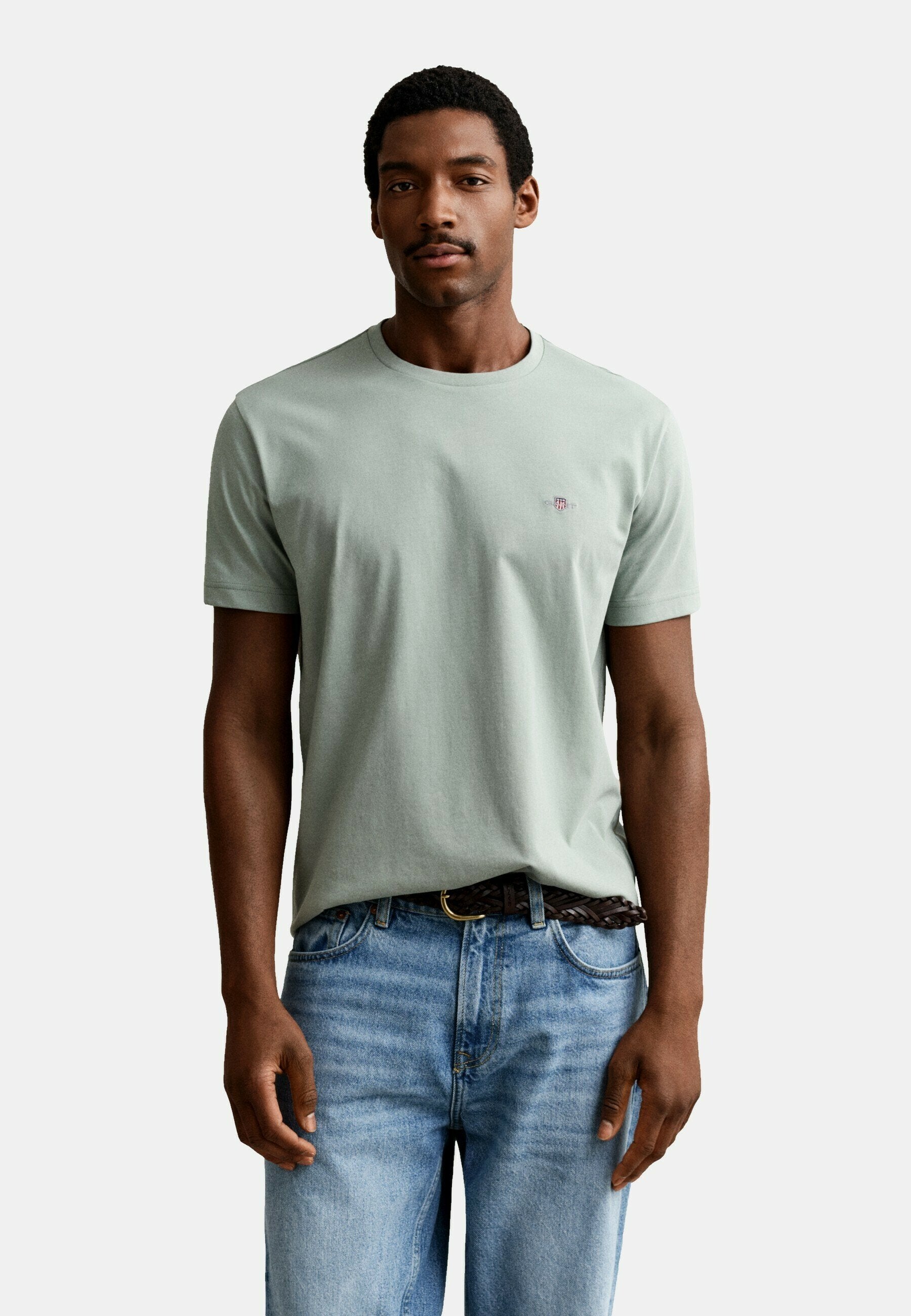 REG SHIELD SS T-SHIRT - Basic T-shirt - grau