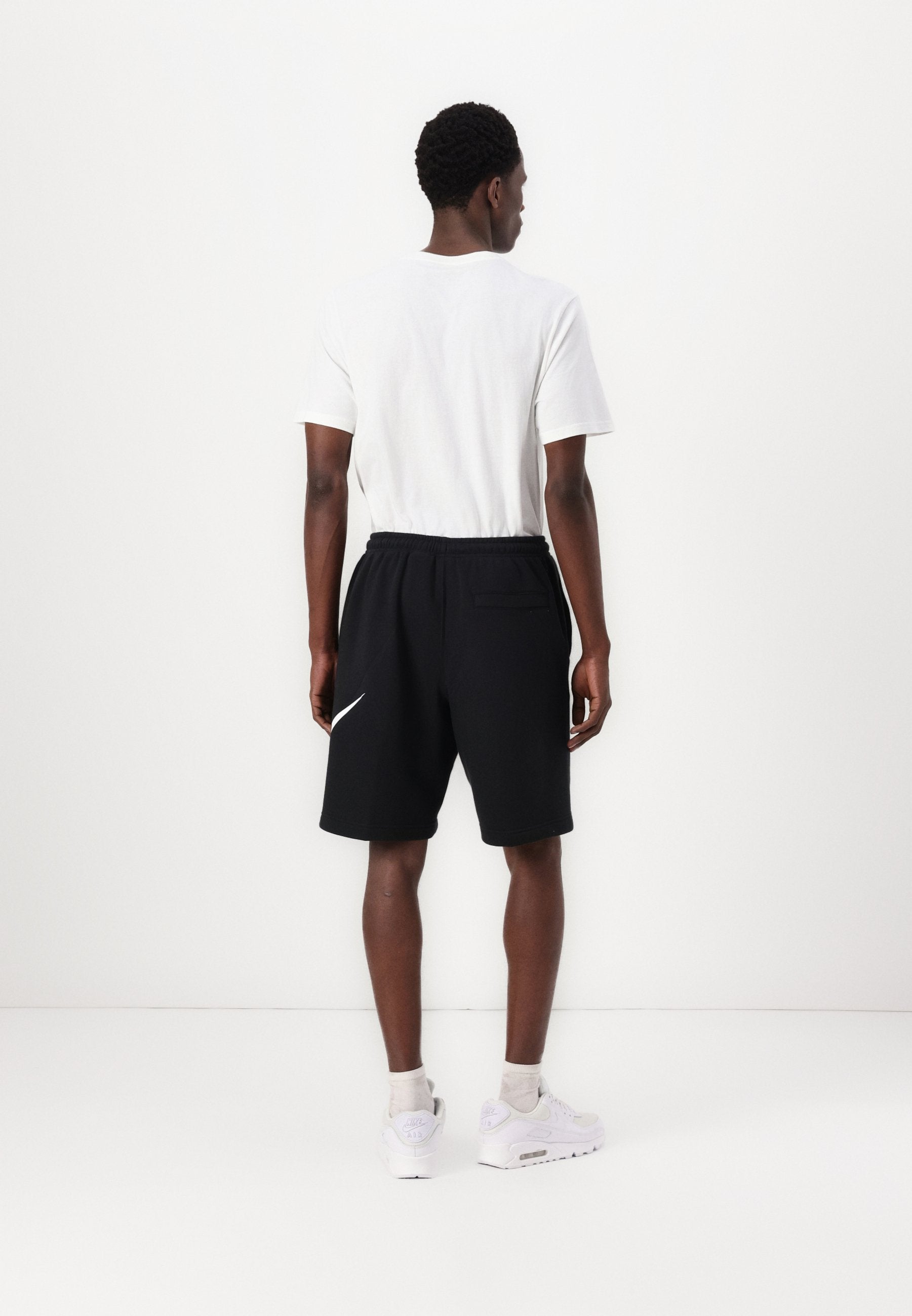CLUB - Tracksuit bottoms - black/white