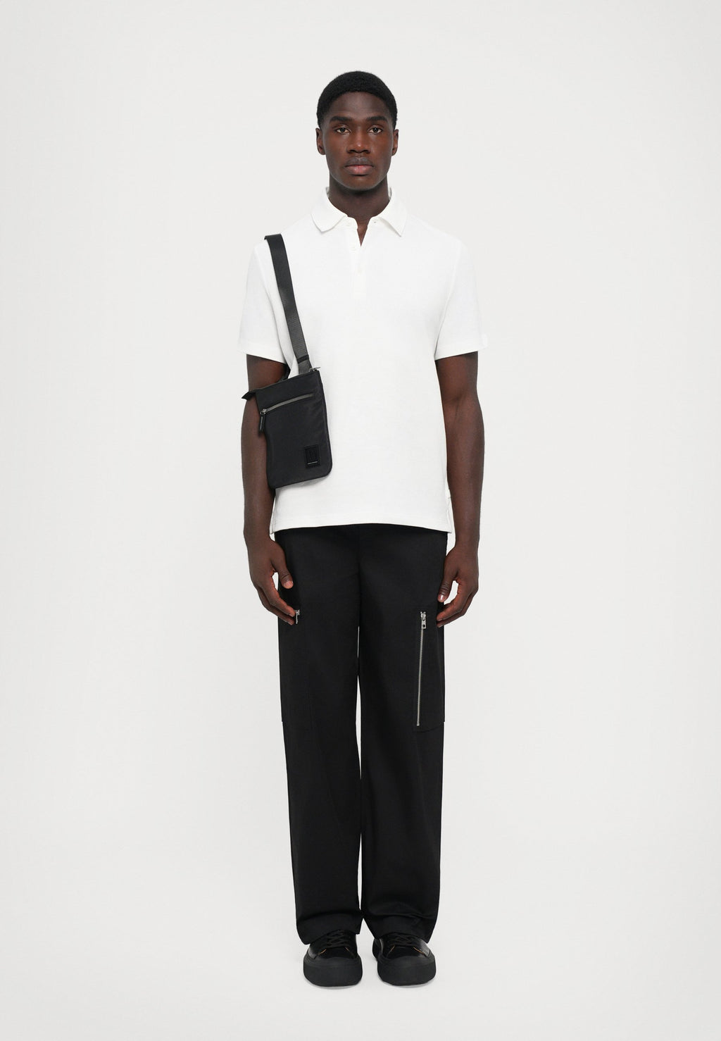 SAC BANDOULIÈRE PLAT ICON UNISEXE - Sac bandoulière - noir