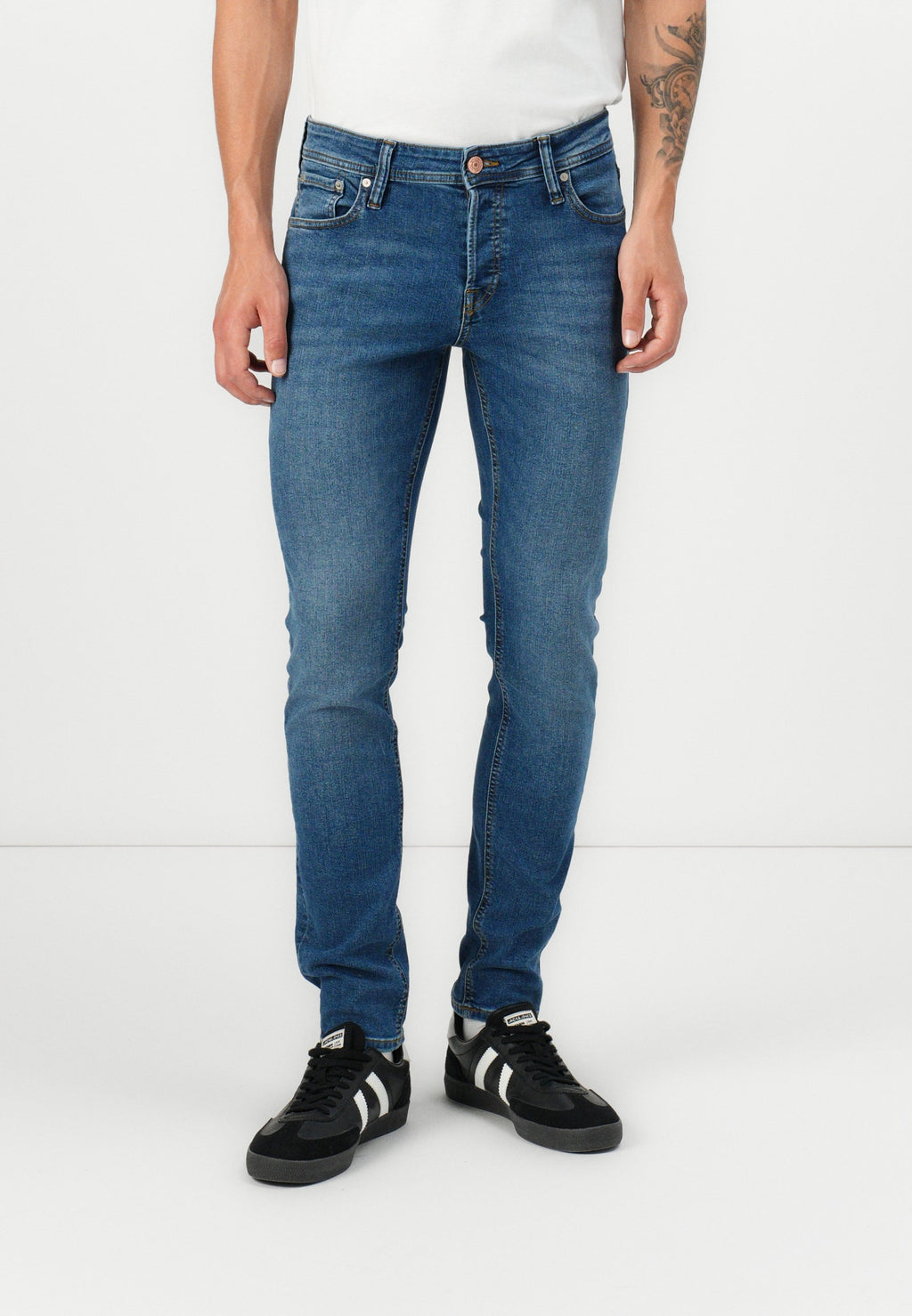 Slim fit JJIGLENN JJBASIC SQ 223 NOOS - Slim fit jeans - blue denim