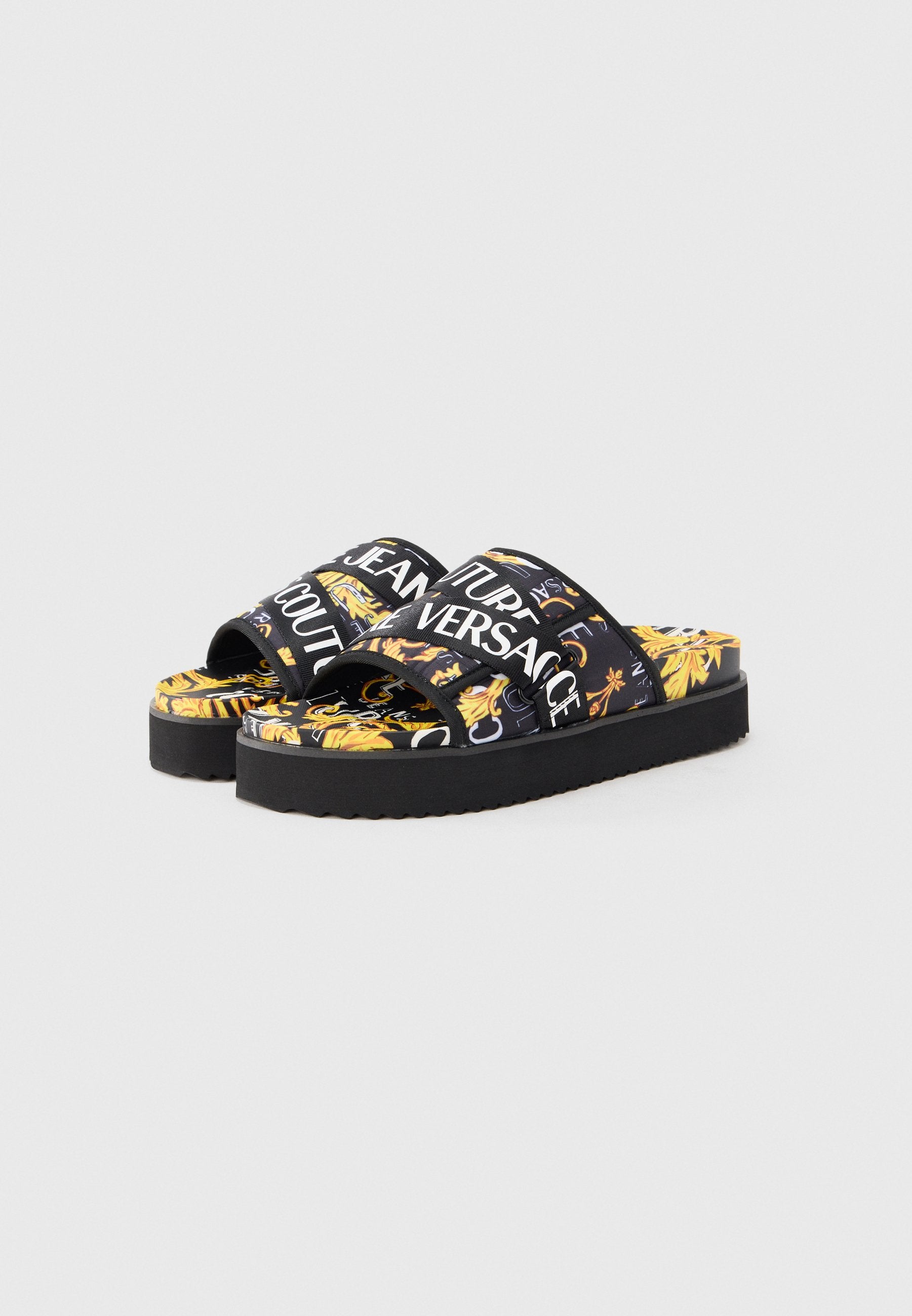 Pool slides - black/gold-coloured
