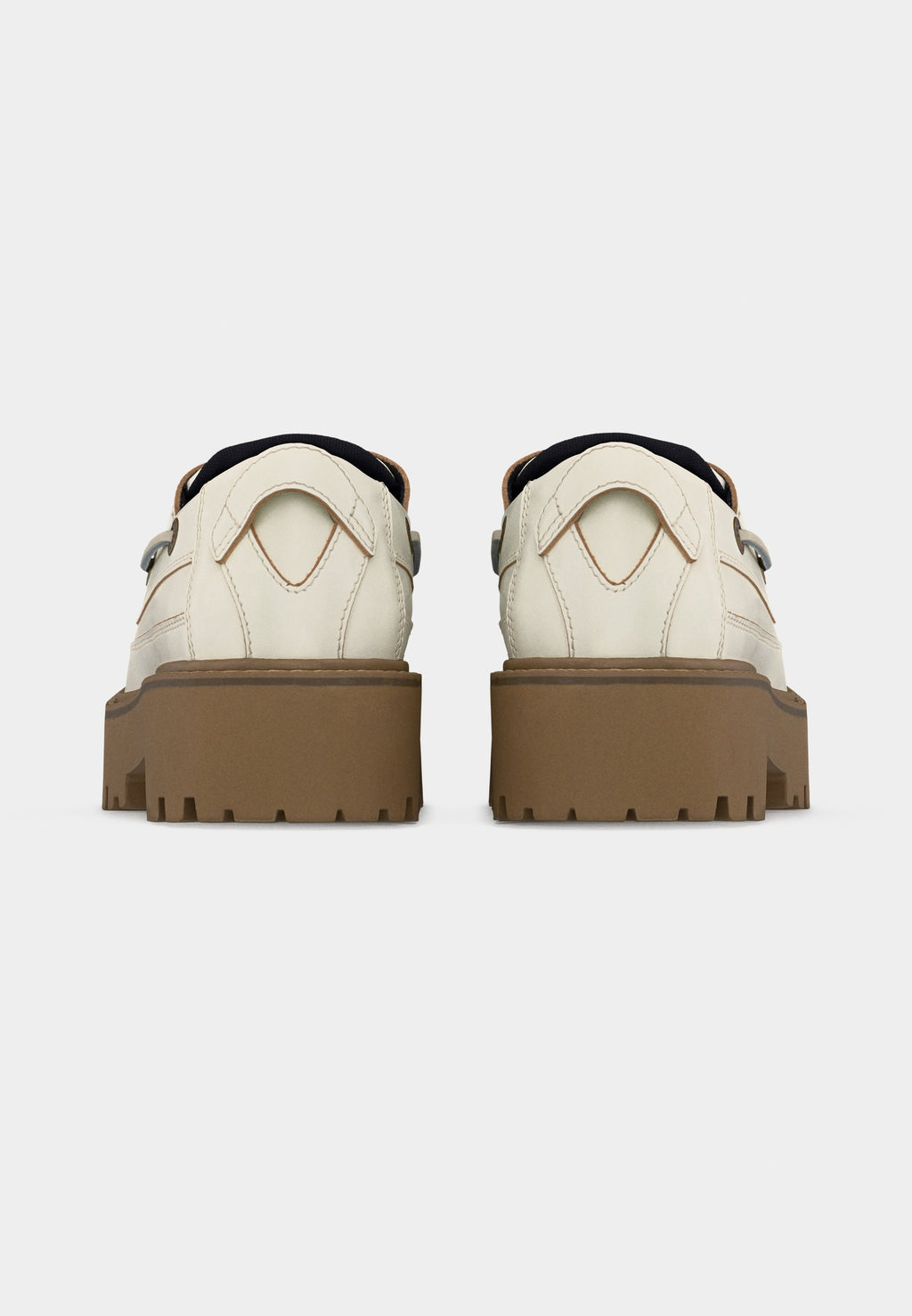 ARCHIVE LEATHER CHUNKY CLEAT BOAT SHOES - Boat shoes - ivory