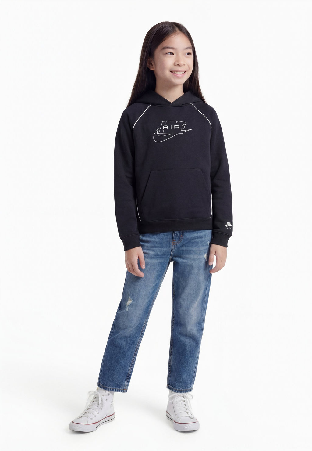 HOODIE UNISEX - Hoodie - black/white