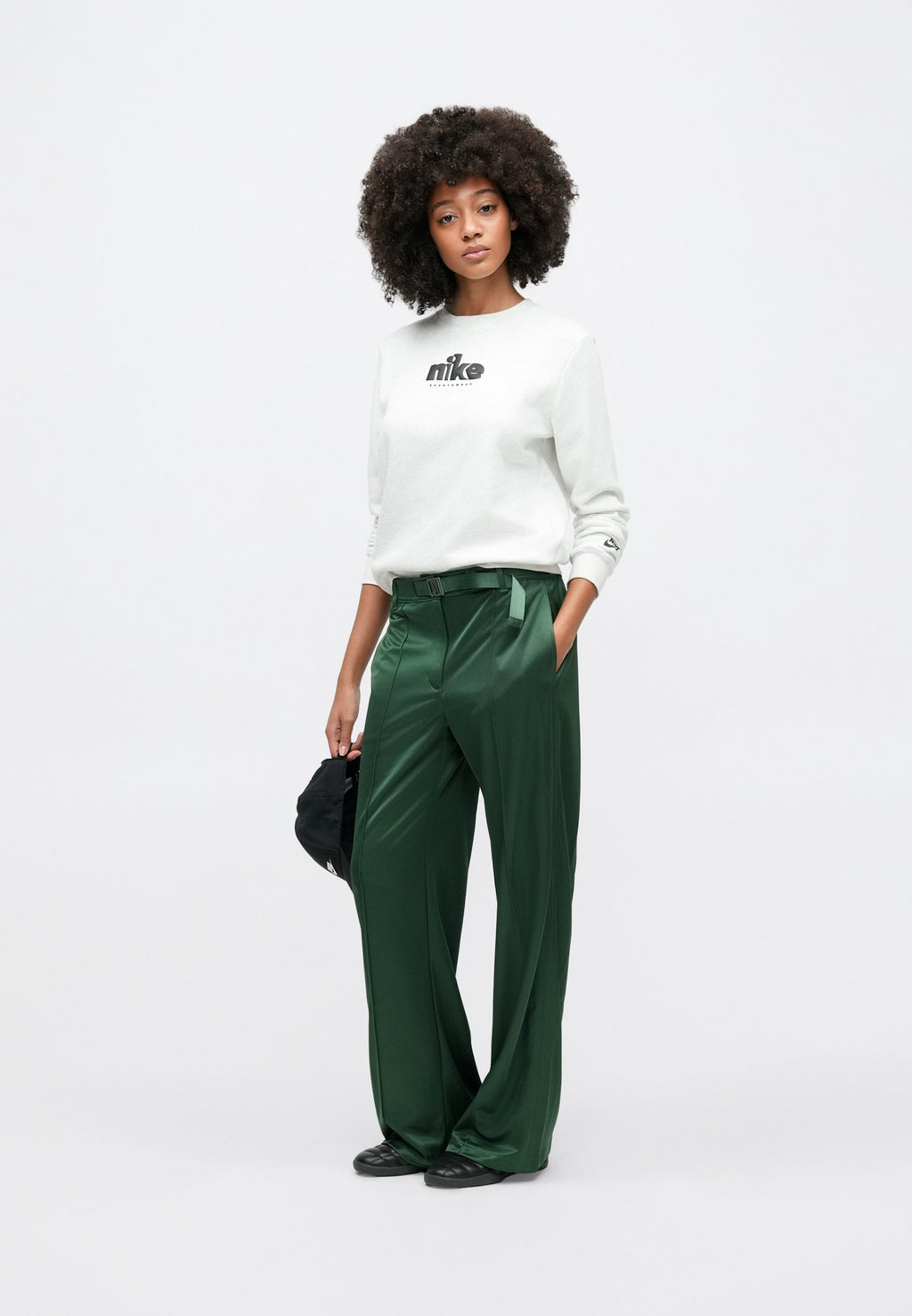CLUB CREW - Sweatshirt - birch heather/black