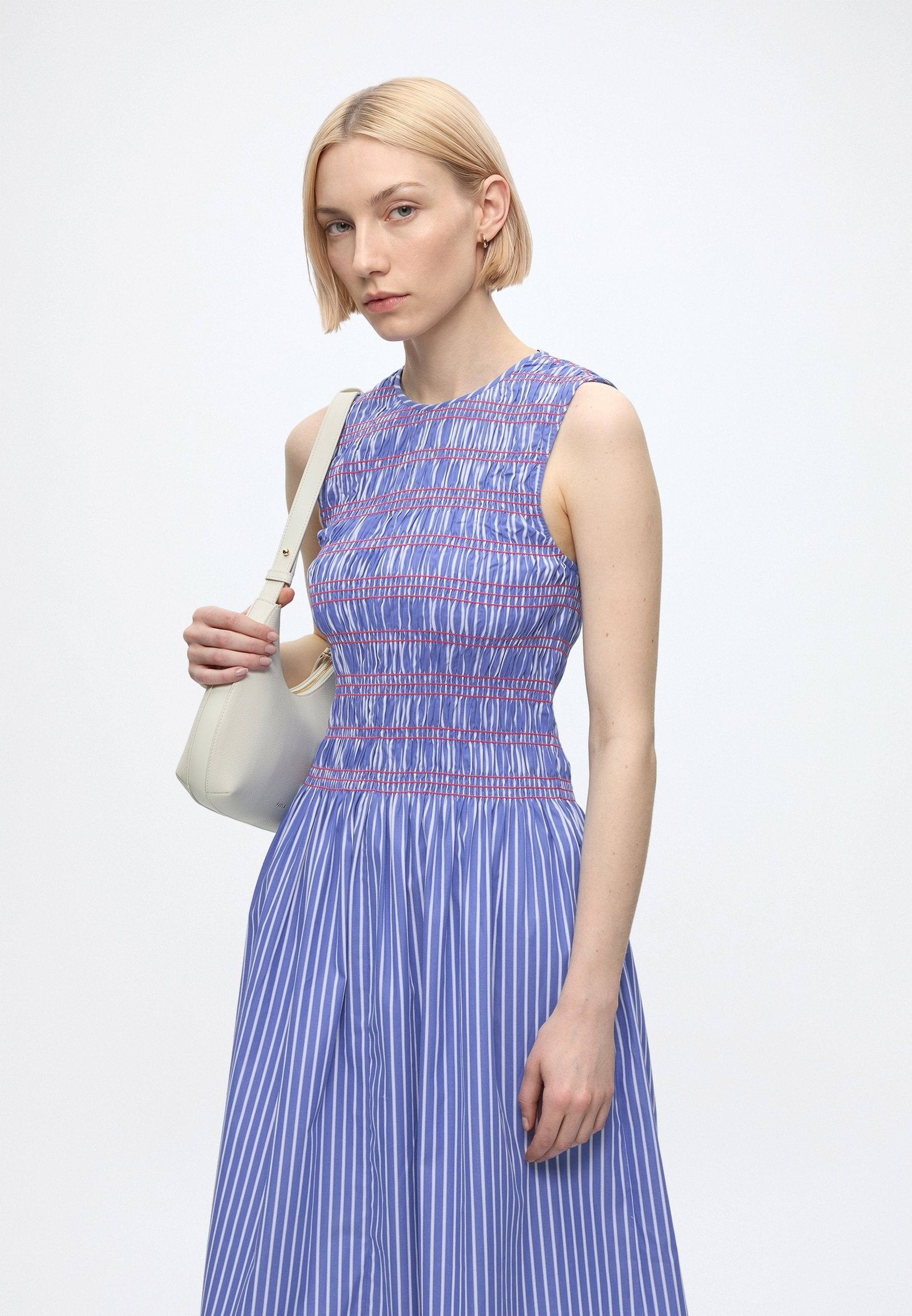SMOCKING STRIPE MIDI  - Day dress - stacking stp/ verona blue