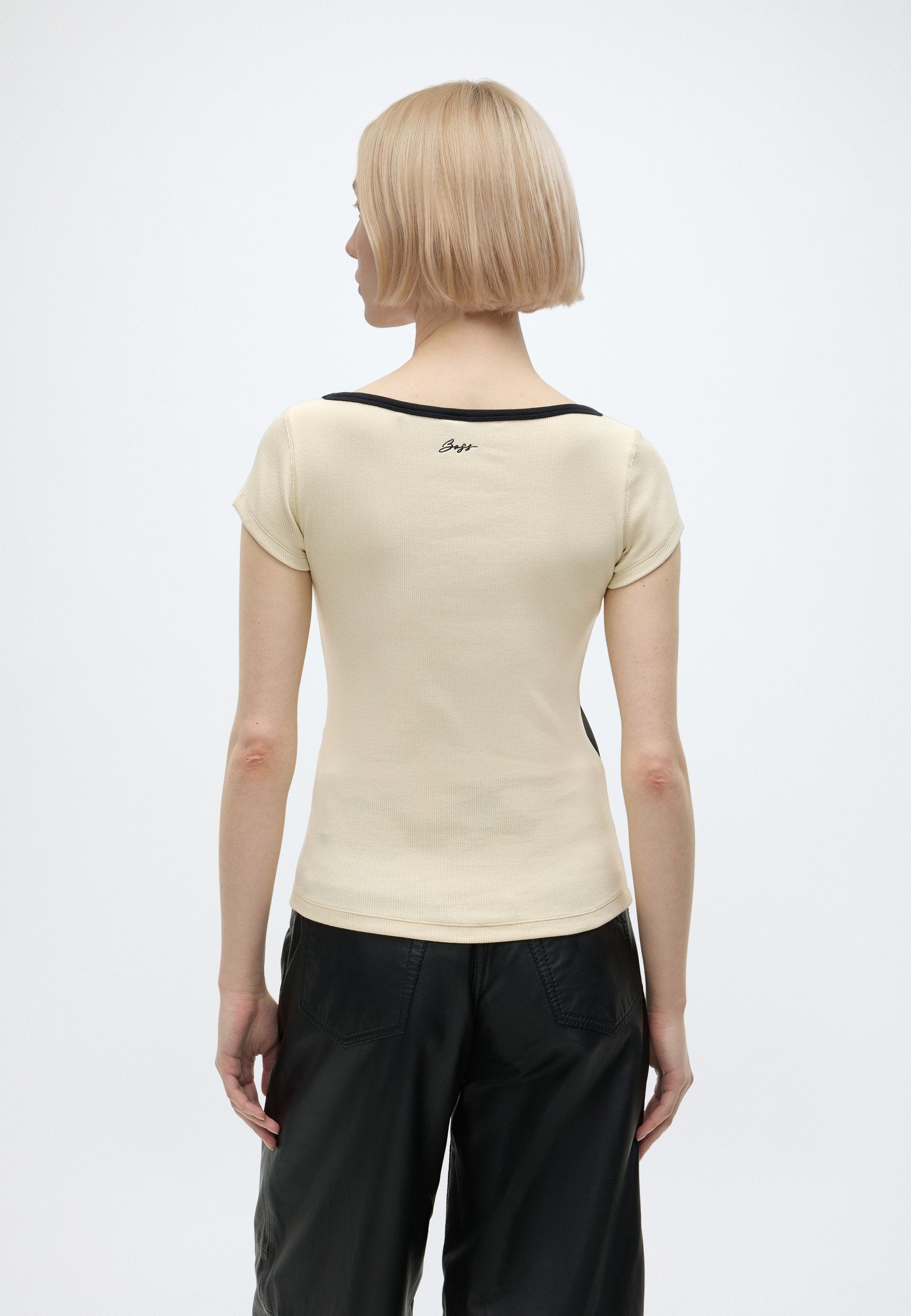 ETINE - Print T-shirt - light/pastel yellow