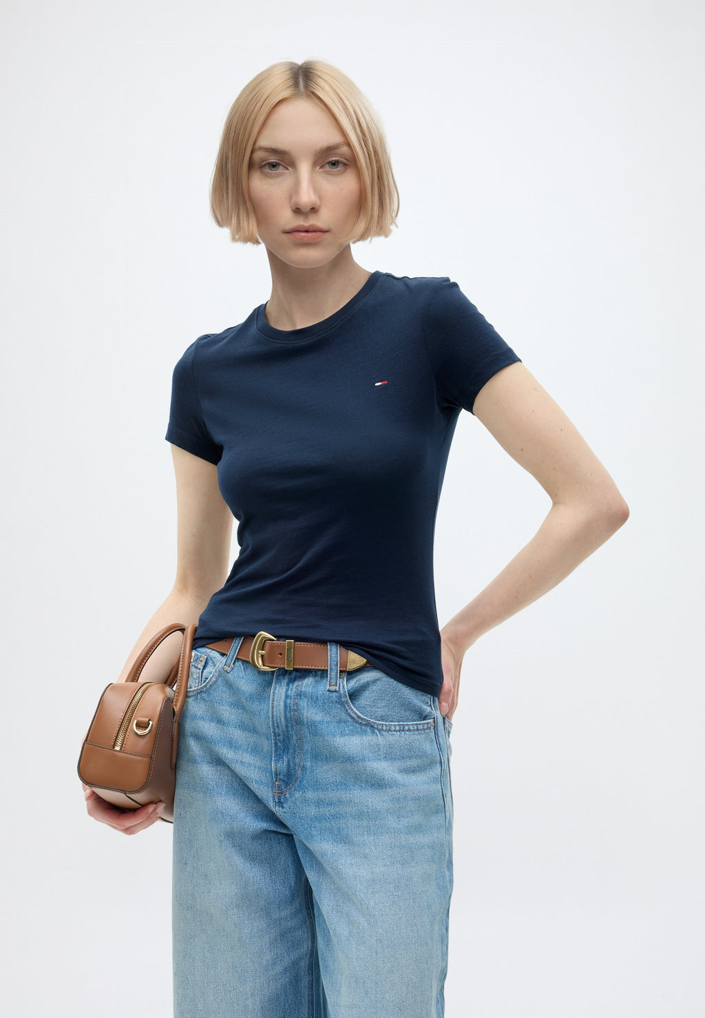 2 PACK - Basic T-shirt - dark night navy/ amaryllis red