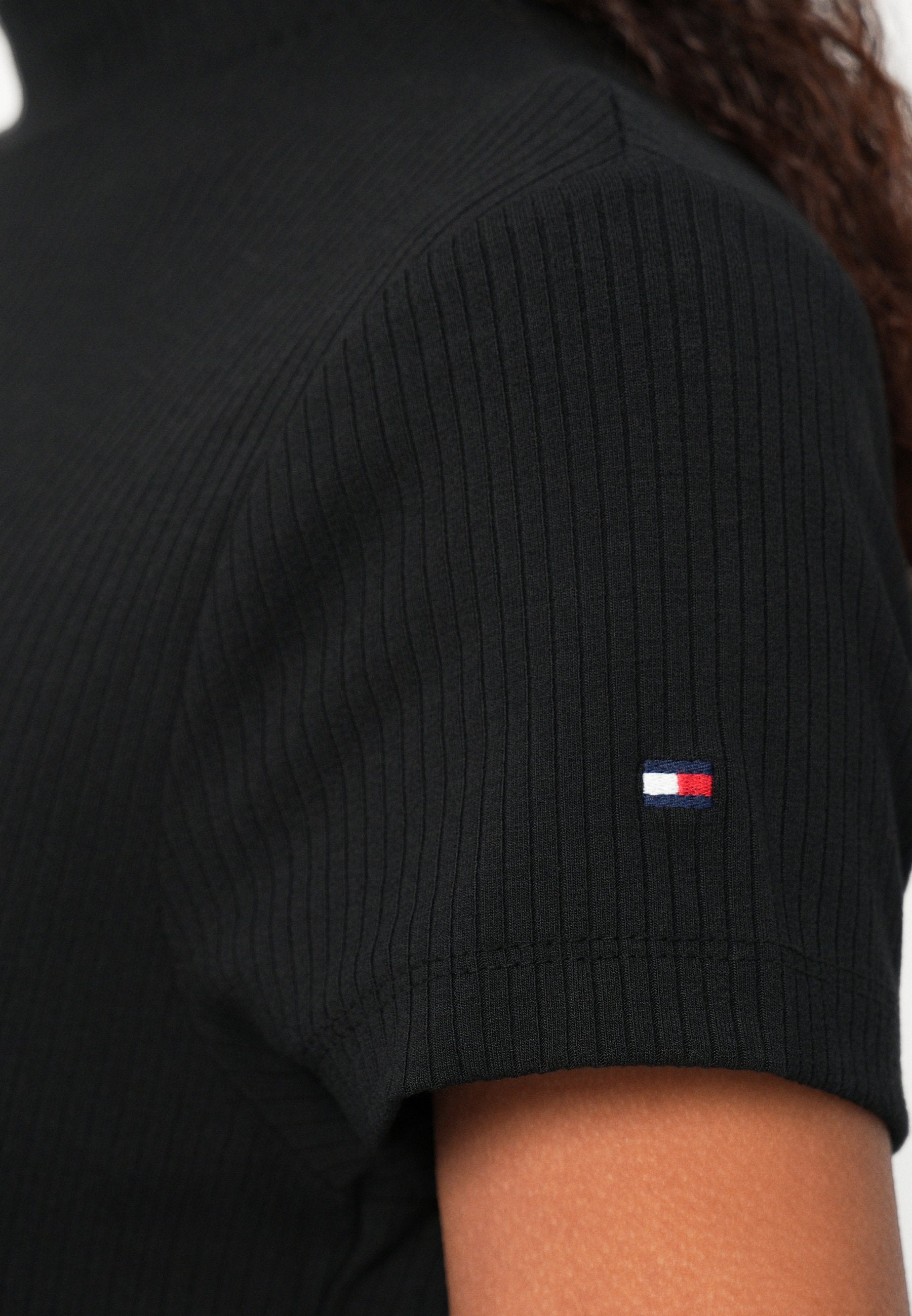 SLIM MOCK - Jersey dress - black