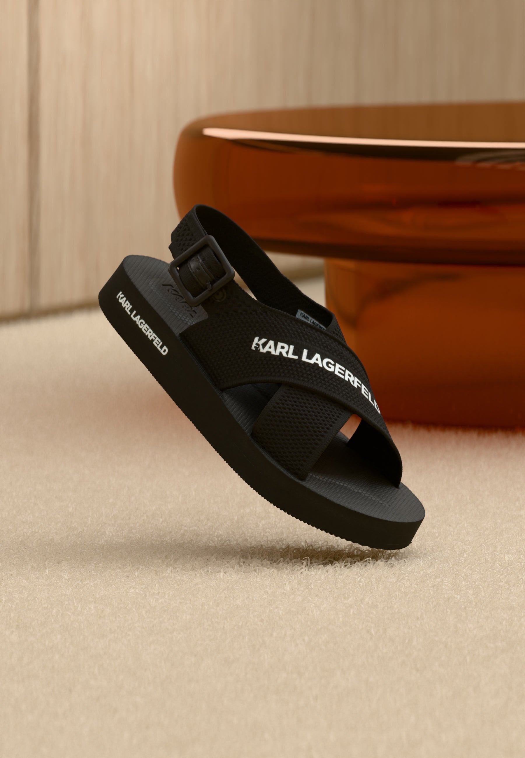 ATLANTIK KROSS STRAP - Sandals - black