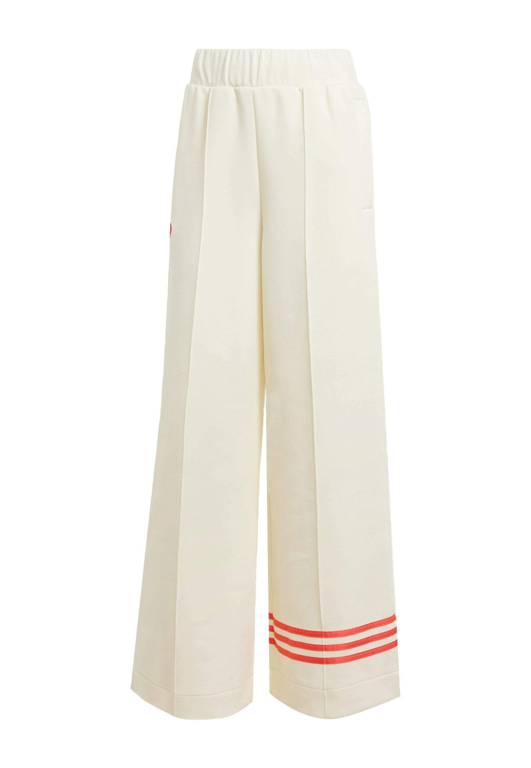 ADICOLOR NEUCLASSICS TRACK WIDE - Tracksuit bottoms - cream white   real coral