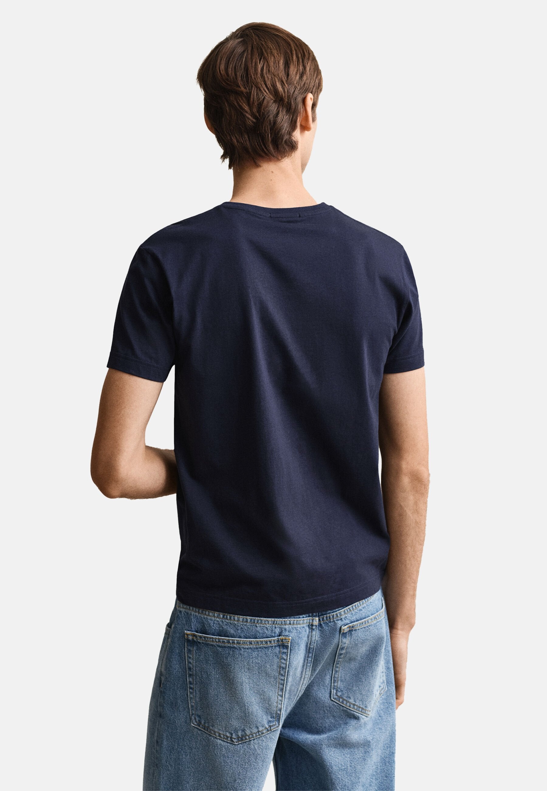 SHIELD V NECK - Basic T-shirt - evening blue