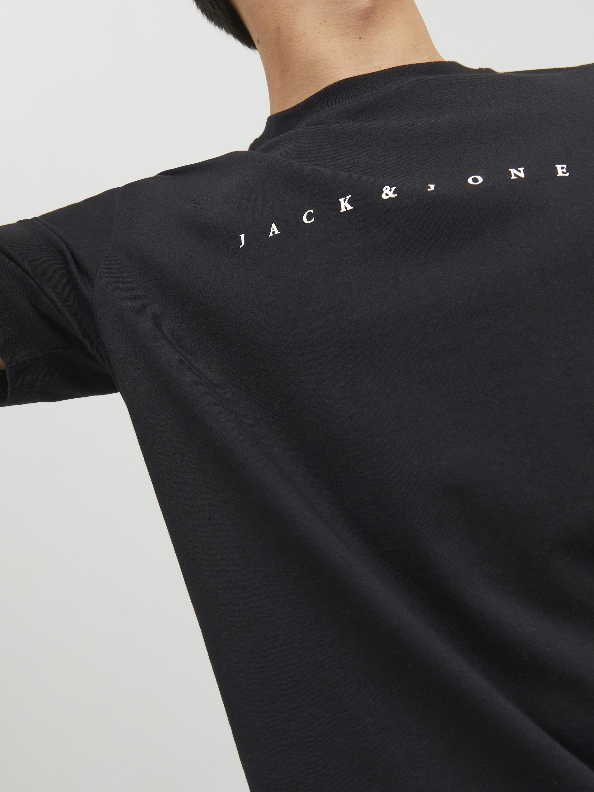 JJESTAR JJ TEE SS NOOS - Print T-shirt - black