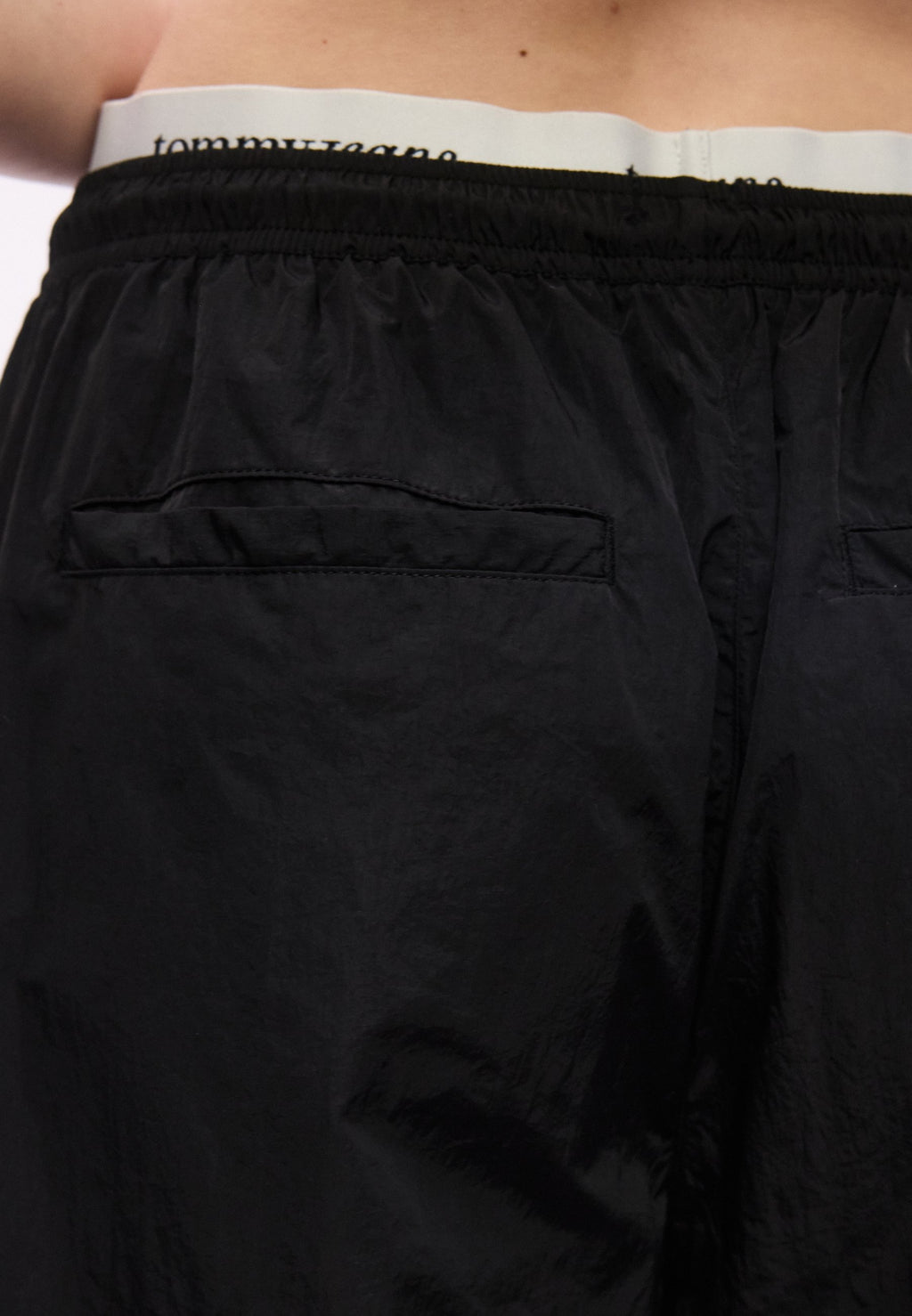 REPEAT LOGO TAPE WIDE LEG JOGGERS - Tracksuit bottoms - black