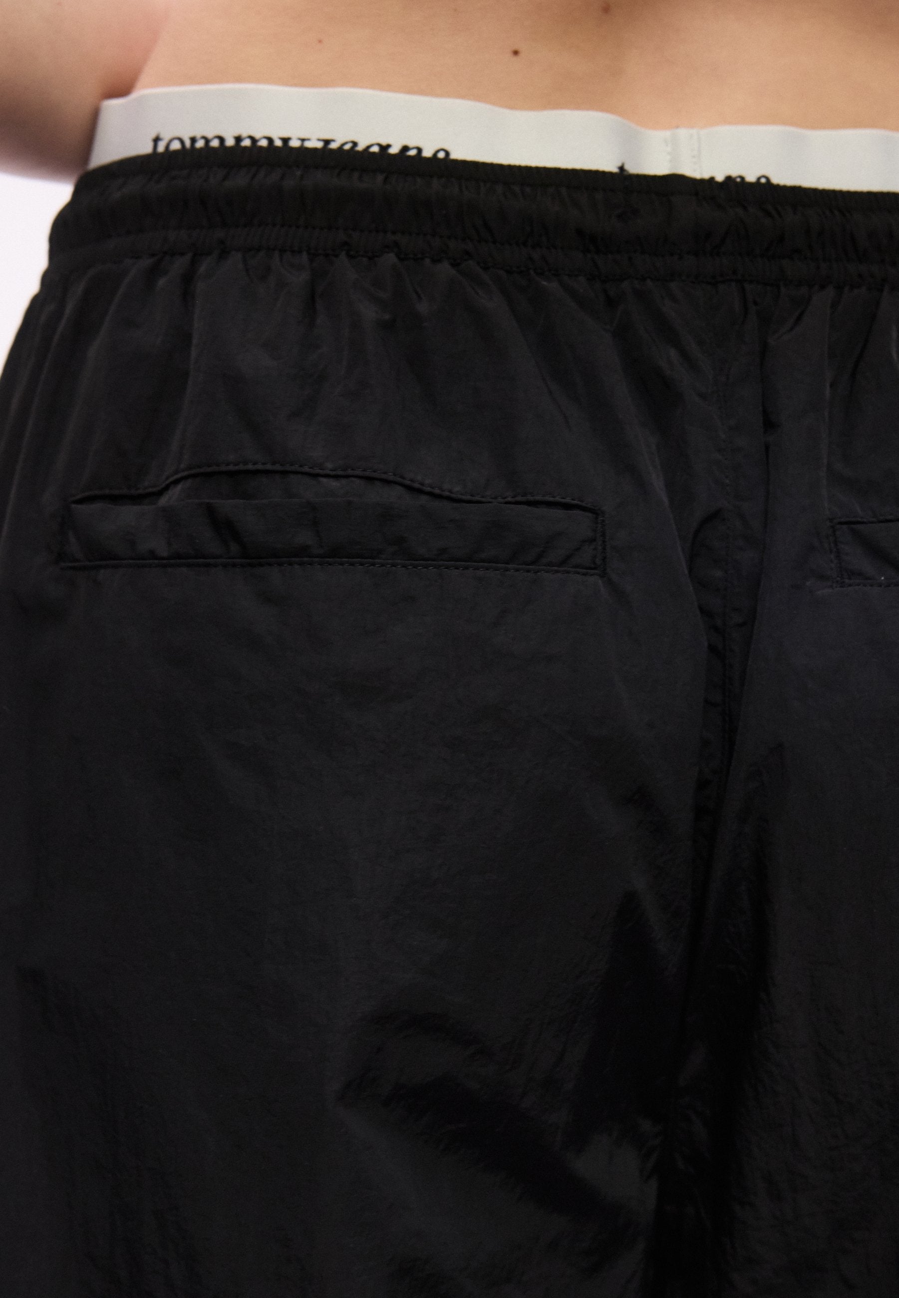 REPEAT LOGO TAPE WIDE LEG JOGGERS - Tracksuit bottoms - black