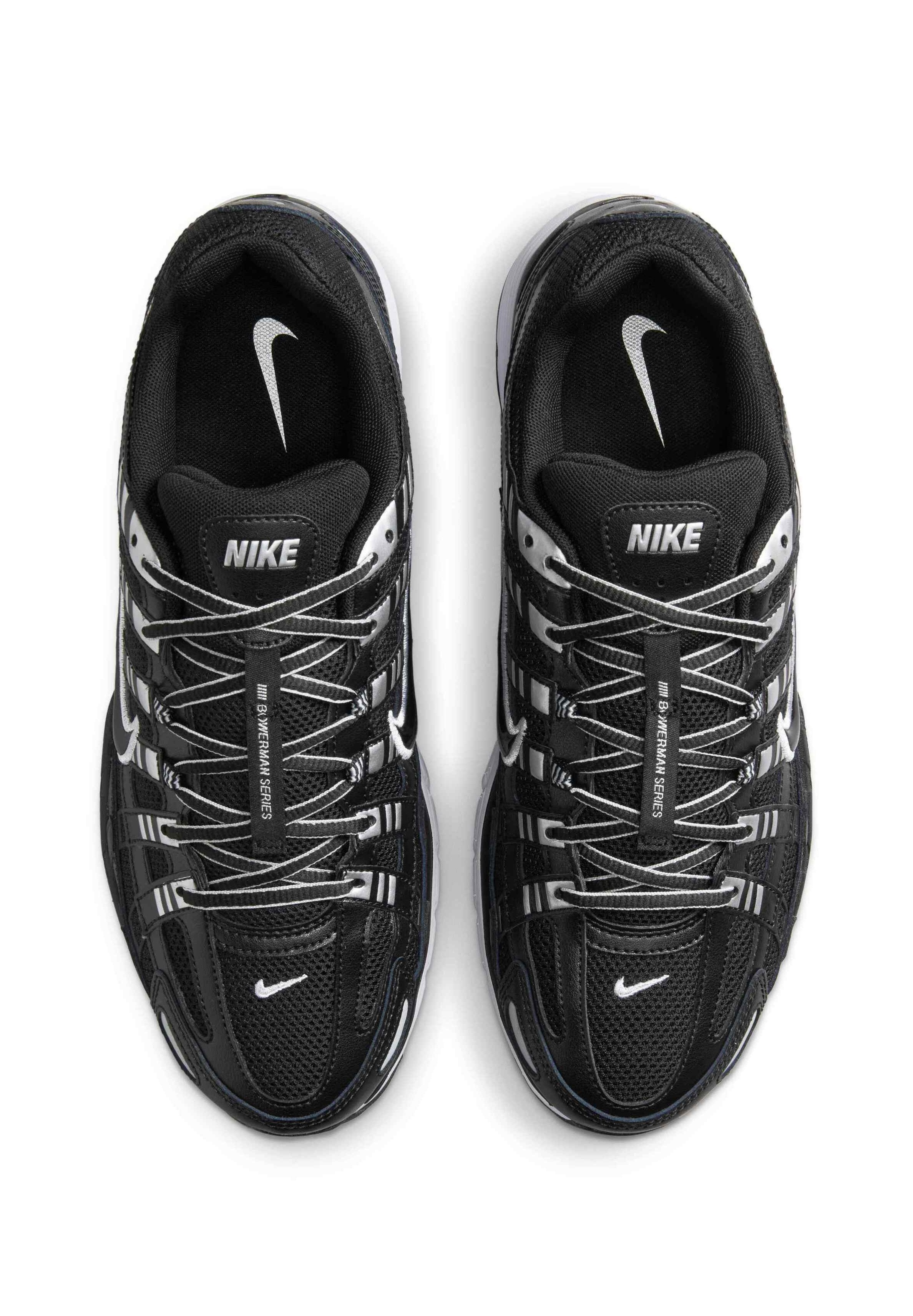 P 6000 UNISEX - Trainers - black white mtlc silver