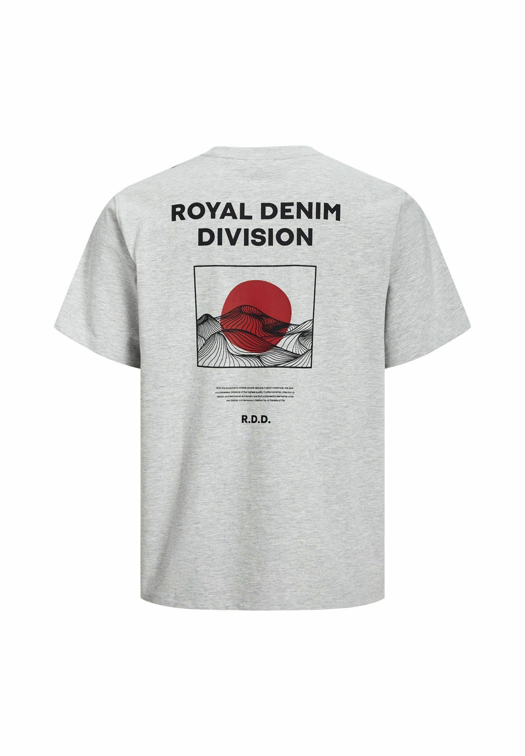 RUNDHALS  - Print T-shirt - light grey melange