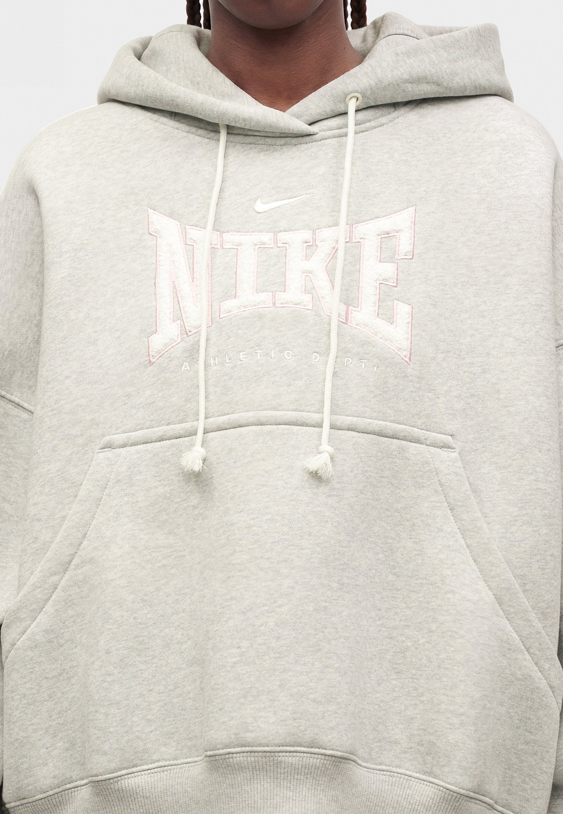 Hoodie - smoke grey/white