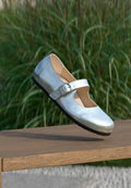 SANTA CLARITA LENA - Ankle strap ballet pumps - silver-coloured