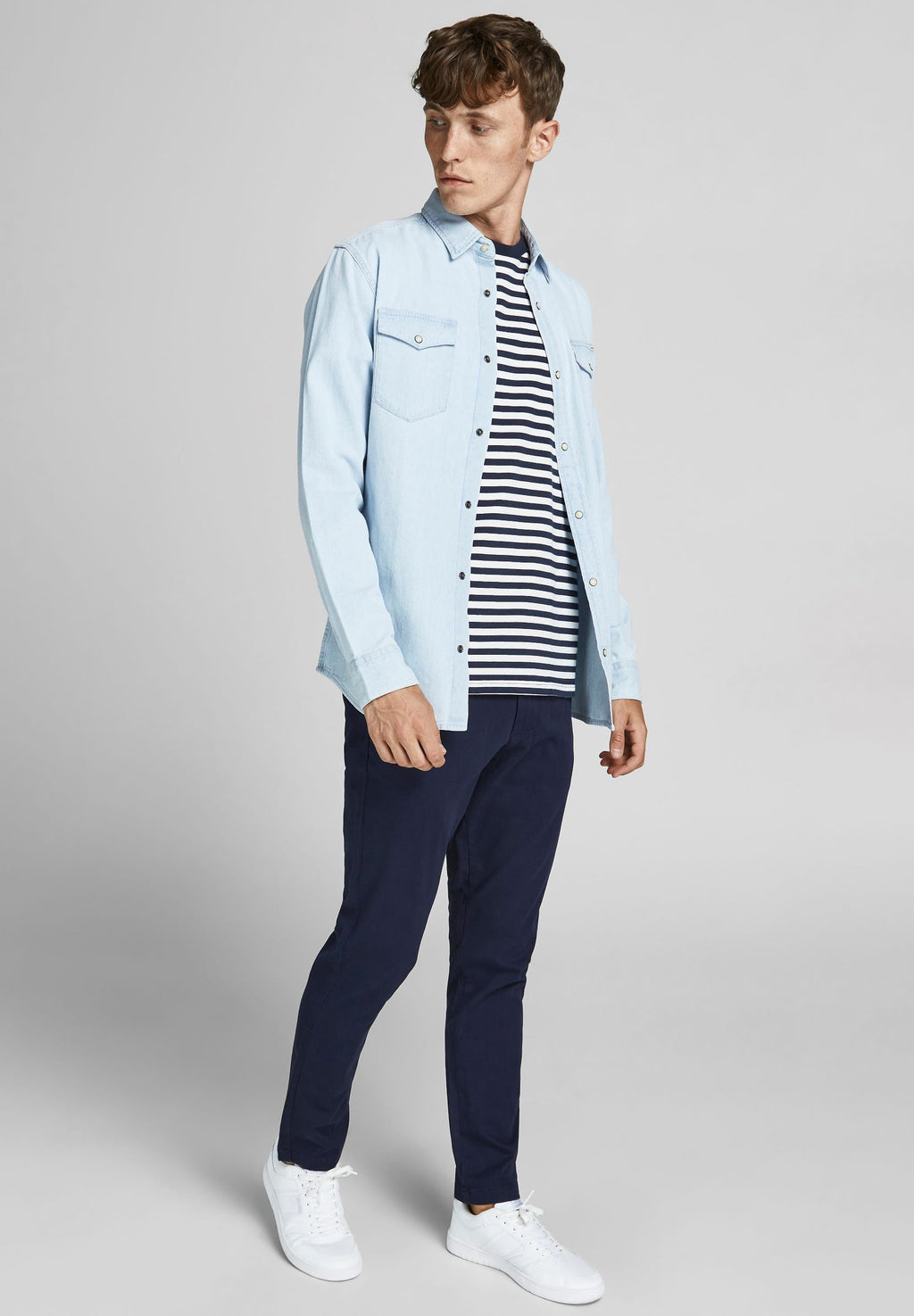 JPSTMARCO JJDAVE NOOS - Chinos - navy blazer
