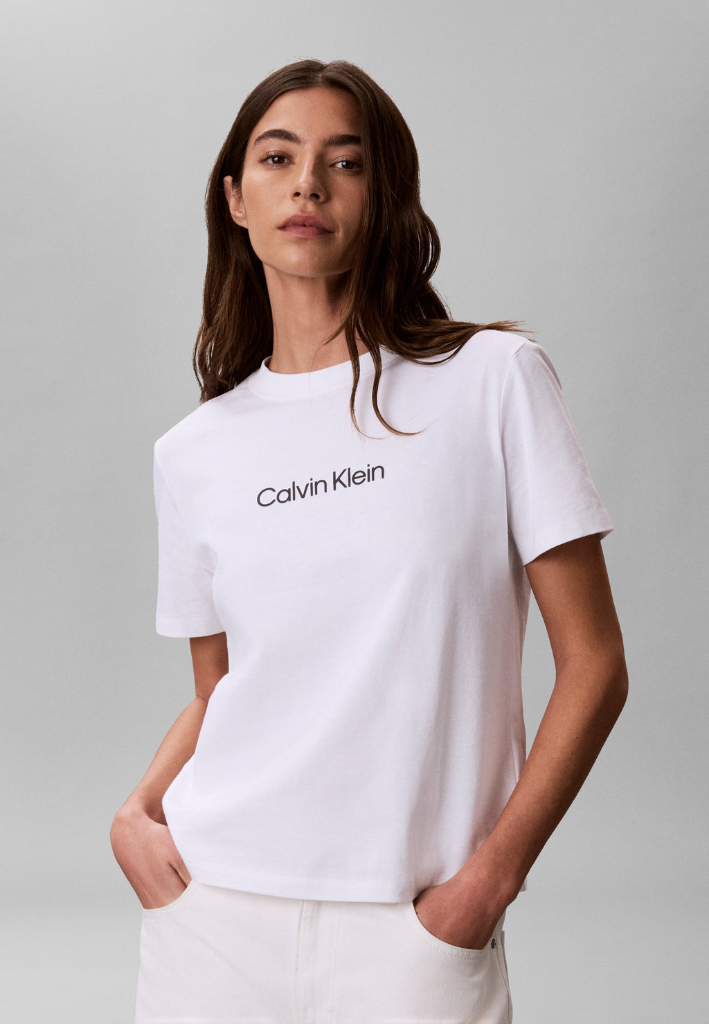 CLASSIC STANDARD LOGO TEE - Print T-shirt - bright white