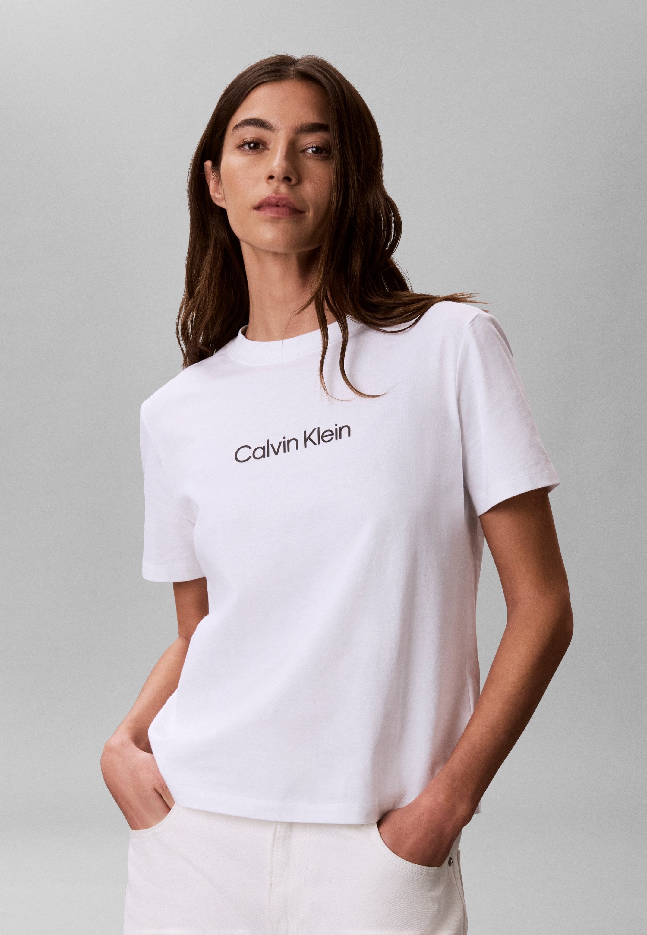CLASSIC STANDARD LOGO TEE - Print T-shirt - bright white