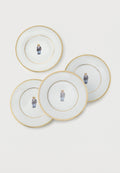 WILSHIRE TUXEDO 4 PACK - Plate - white/gold-coloured
