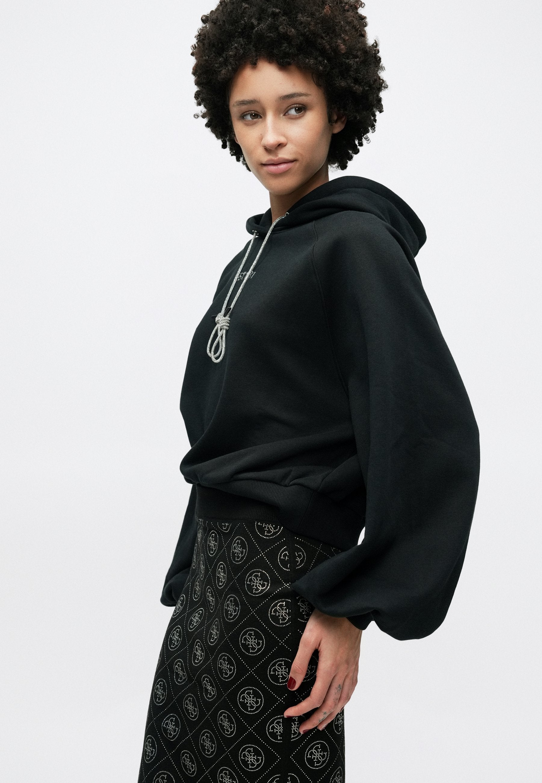 HOODED KRYSTAL  - Sweatshirt - jet black