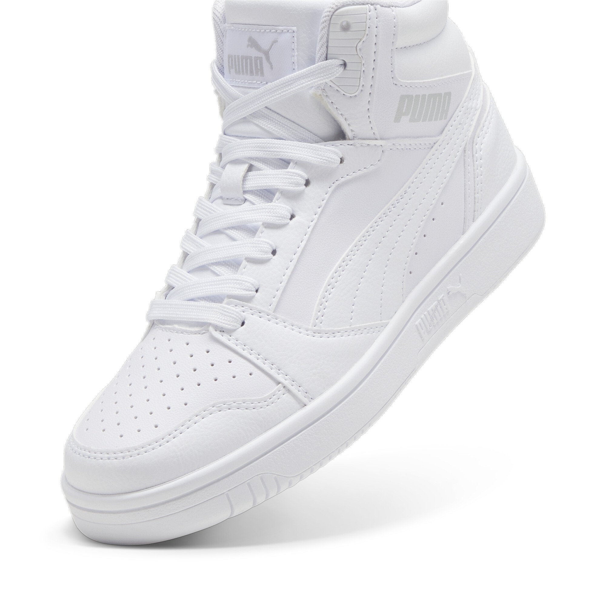 REBOUND V6 MID JR  - High-top trainers - puma white-cool light gray