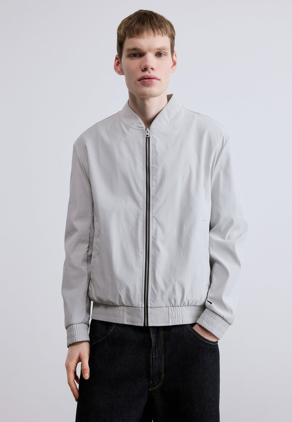 UKASHI - Bomber Jacket - light pastel grey