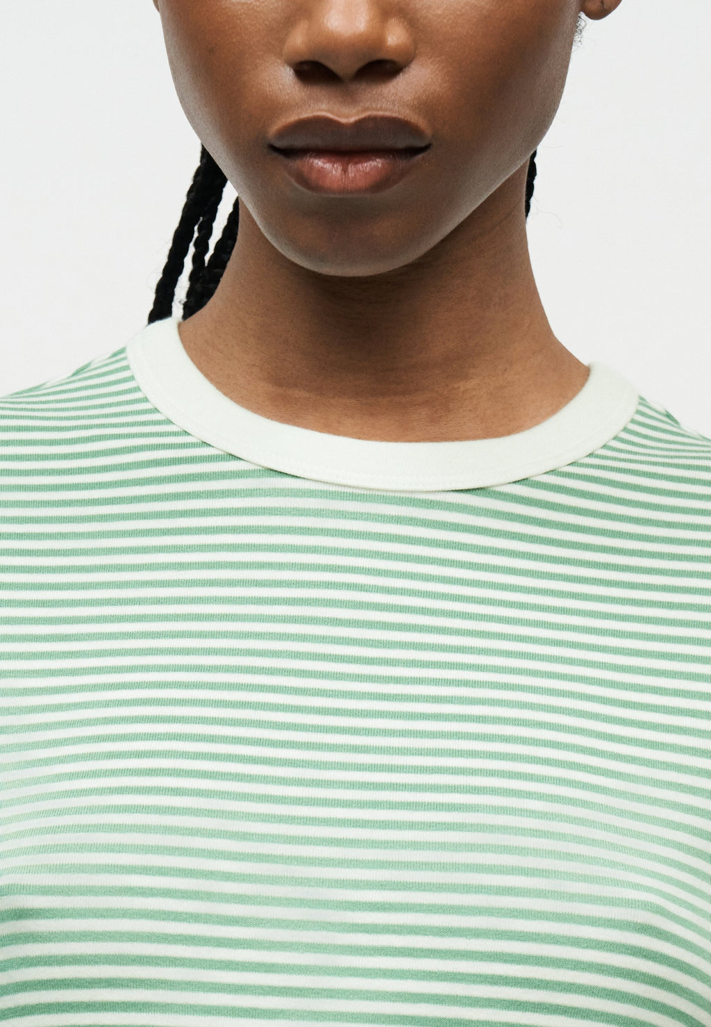 CREW - Print T-shirt - green/white