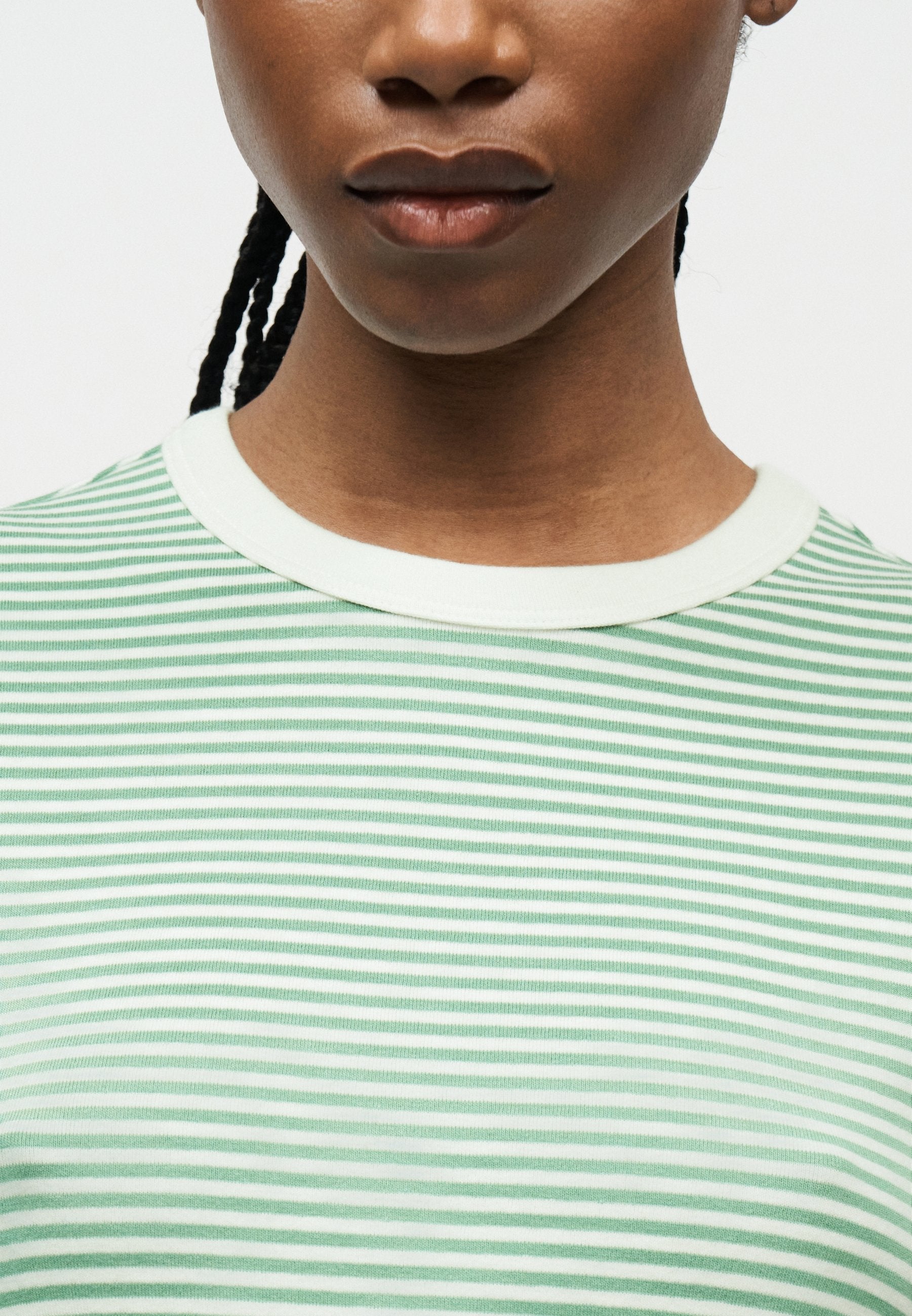 CREW - Print T-shirt - green/white