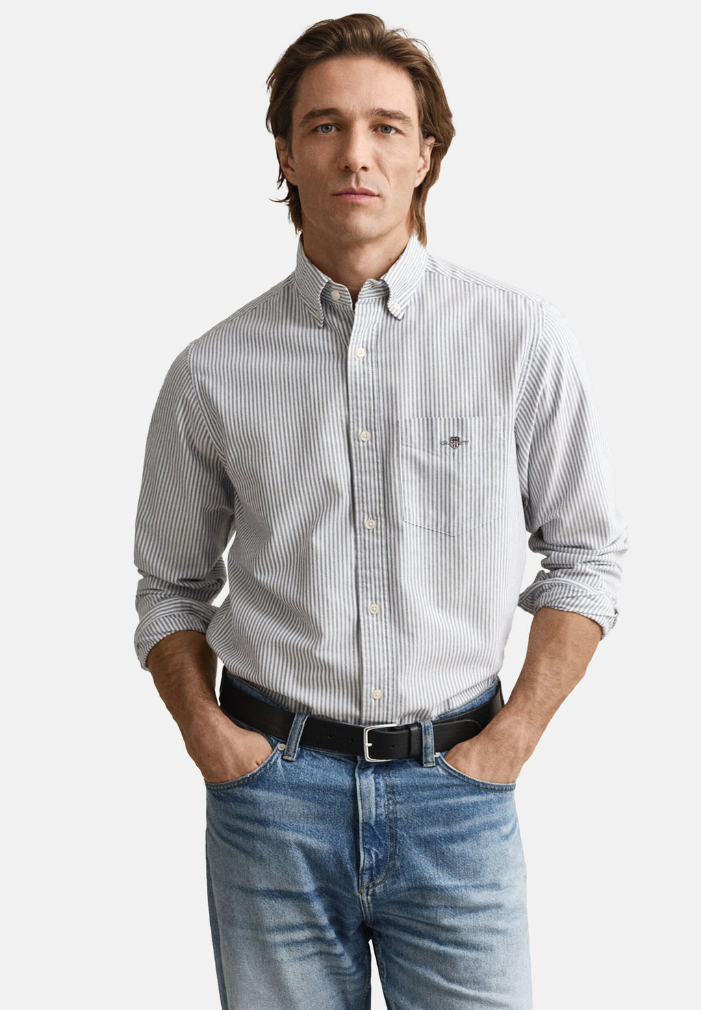 REG CLASSIC OXFORD STRIPE - Chemise - bleu persan
