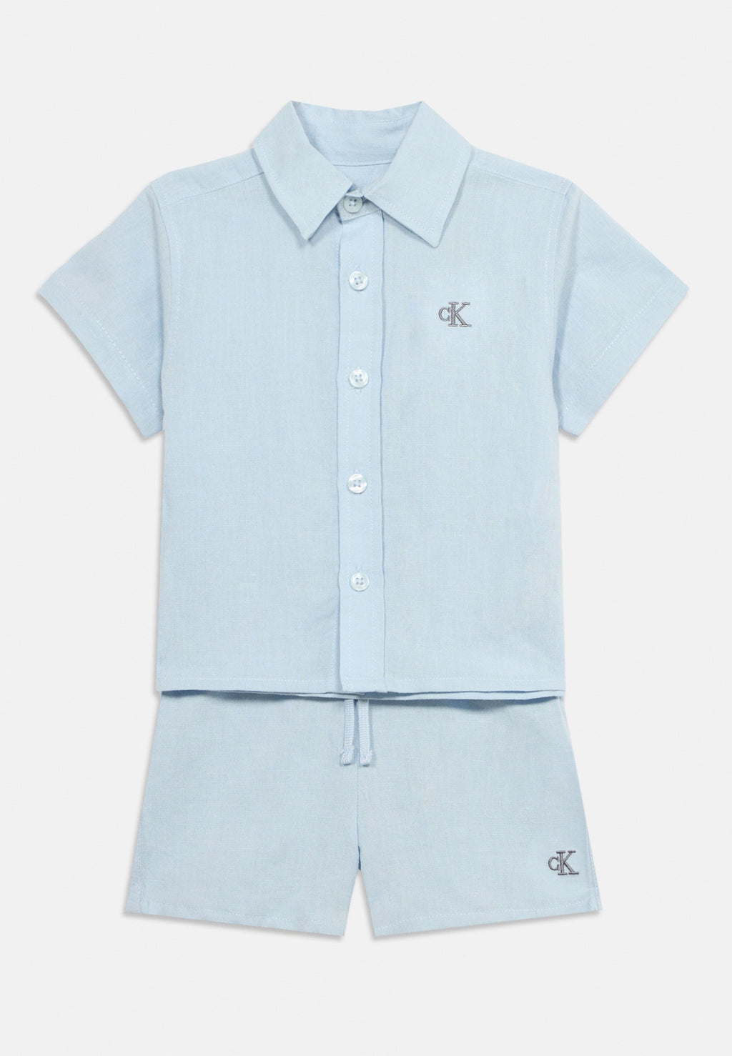 WOVEN SET UNISEX - Button-down blouse - breezy blue