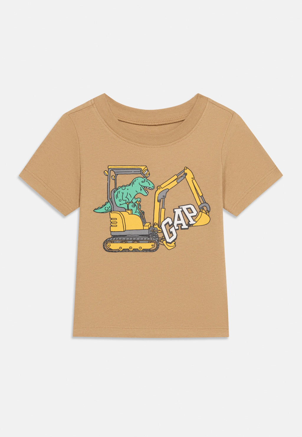 LOT DE 2 T-shirts imprimés - marron clair/beige